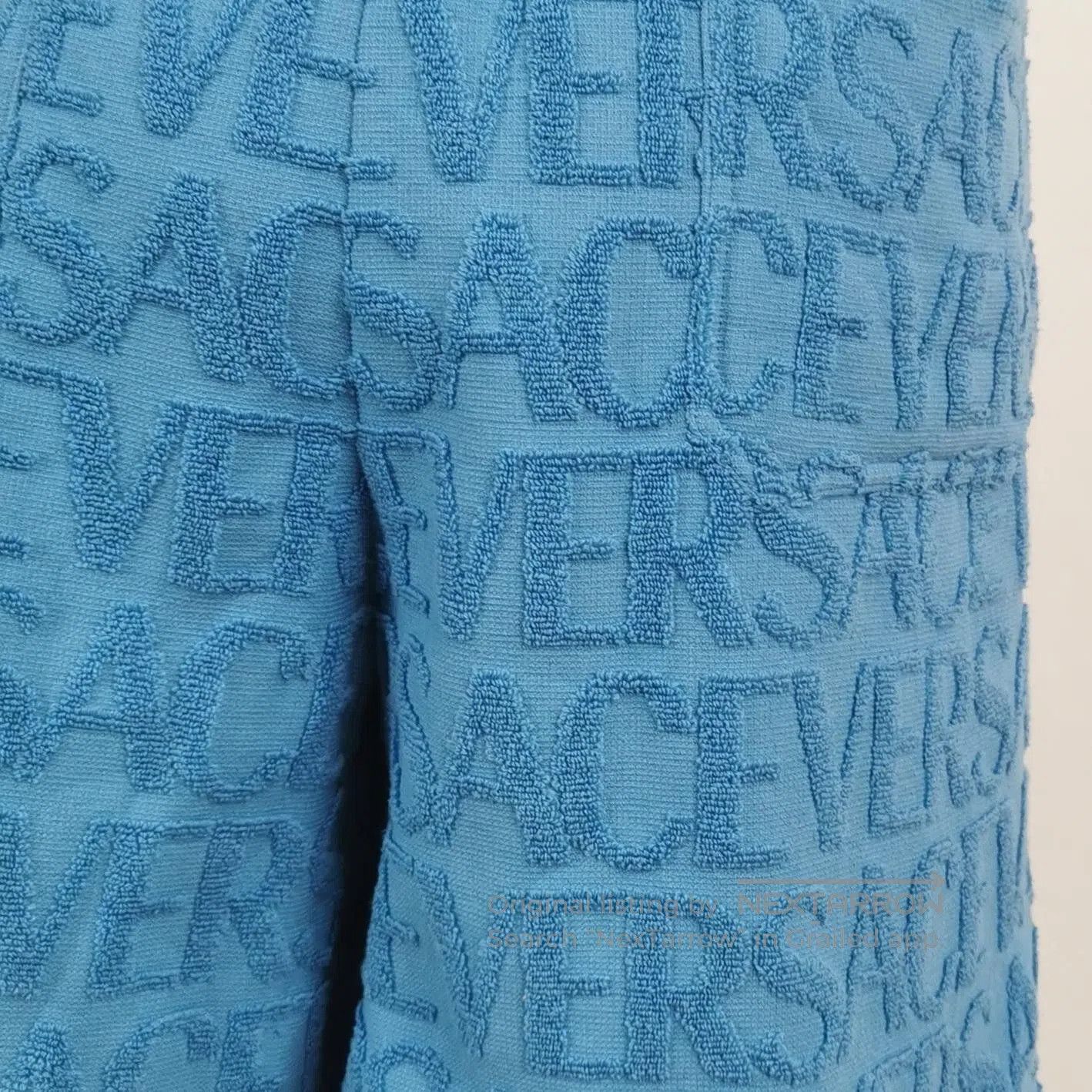 Versace Versace Blue Cotton Logo Shorts L. Size US 34 / EU 50 - 1 Thumbnail