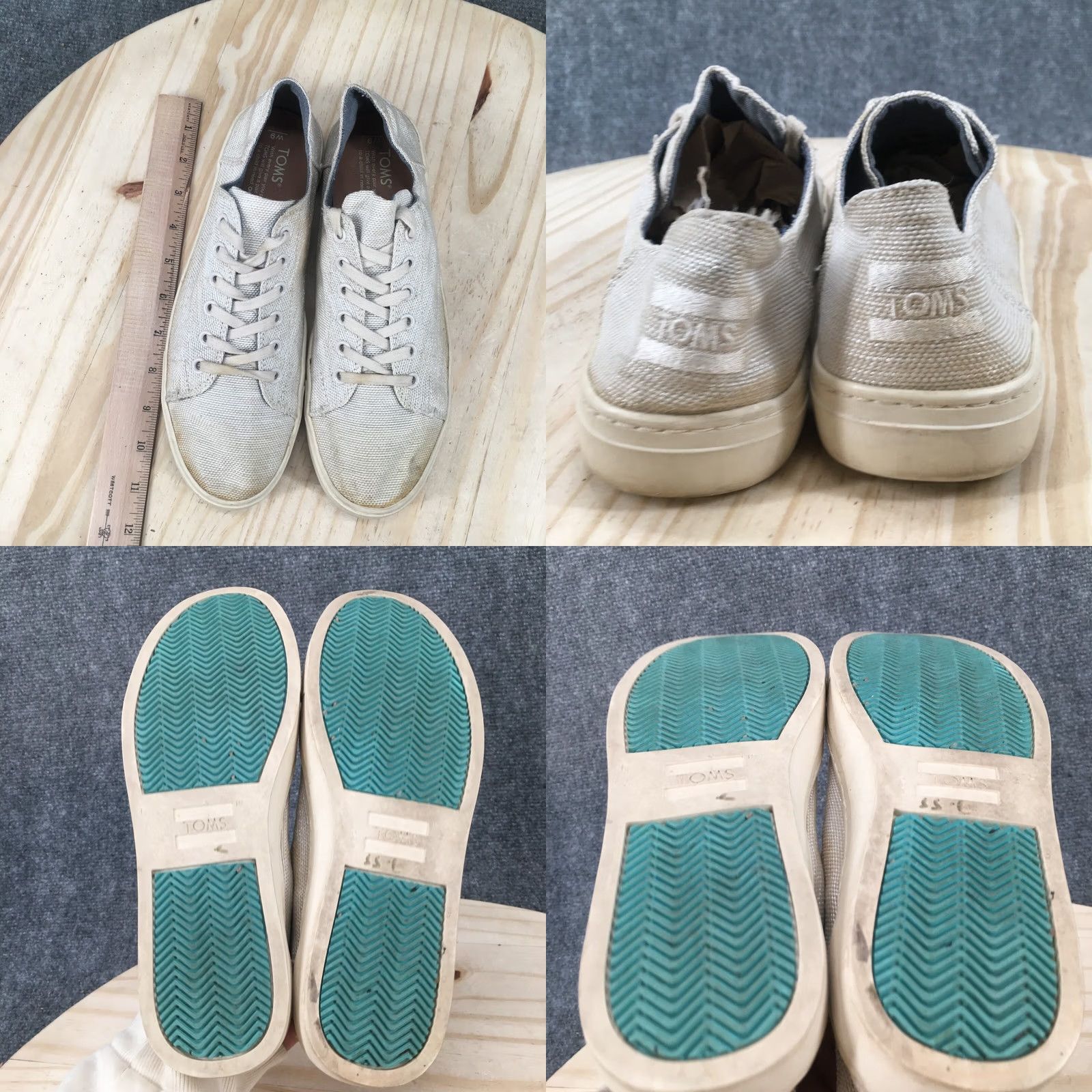 Toms TOMS Womens Lenox Low Top Lace Up Sneakers White Fabric Casual Shoes Size 9 Amazon Shoes Womens Sneaker Comfort Casual Size M / US 6-8 / IT 42-44 - 8 Thumbnail