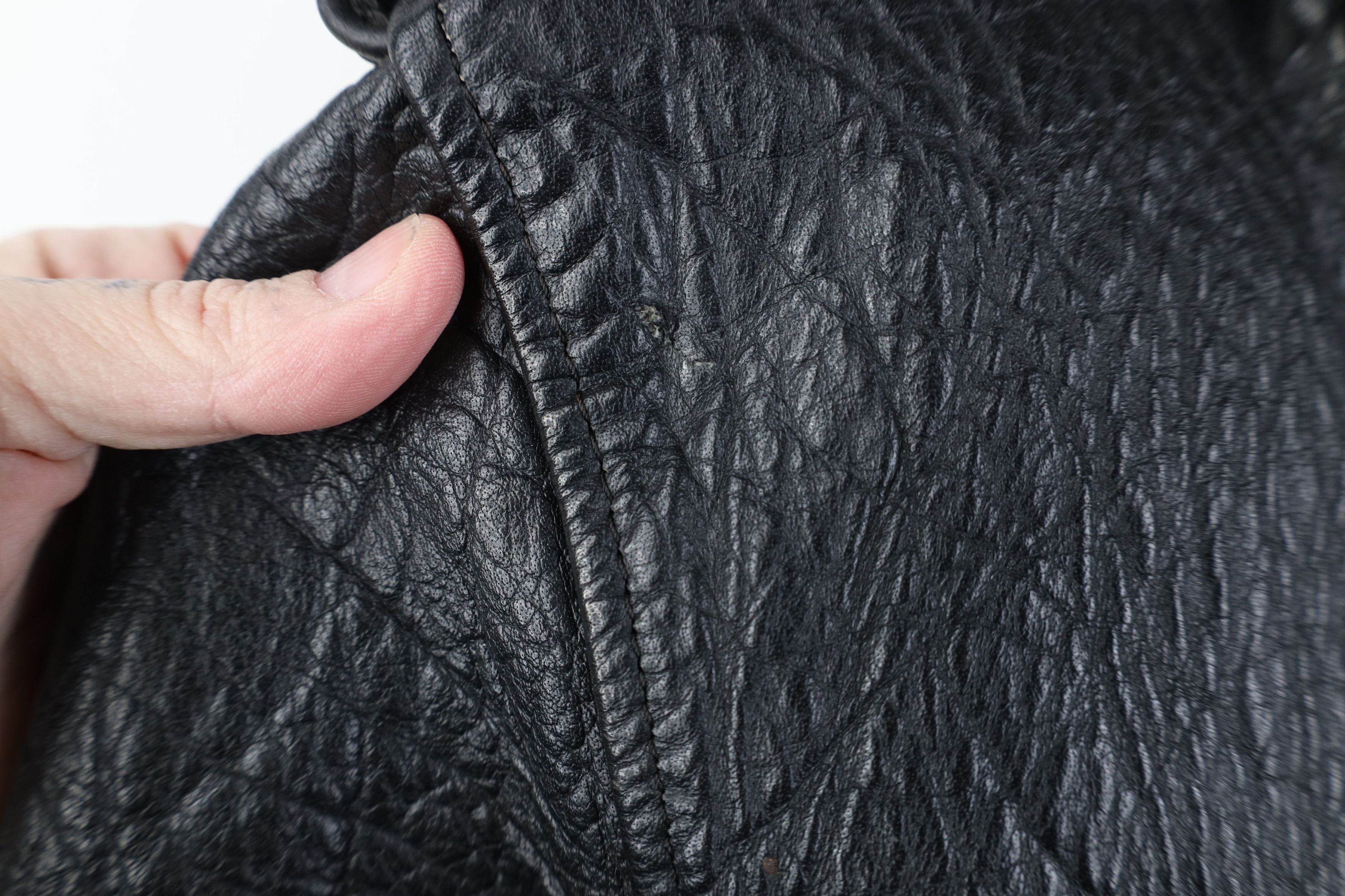 Vintage Vintage 90s Streetwear Leather Motorcycle Battle Jacket Size US XXL / EU 58 / 5 - 4 Thumbnail