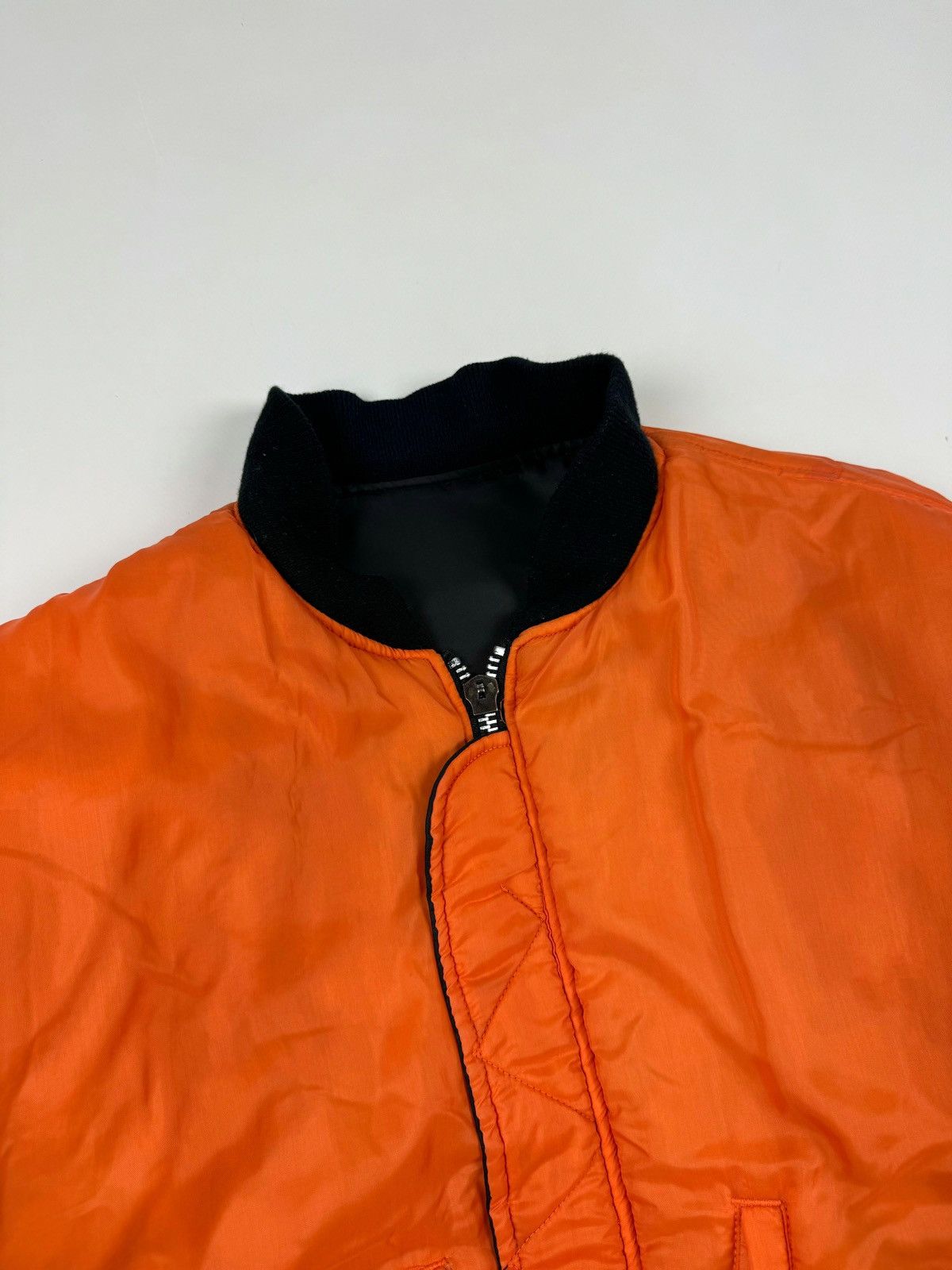 Vintage Vintage Reversible Distressed MA-1 Black Bomber Jacket Size US L / EU 52-54 / 3 - 20 Thumbnail