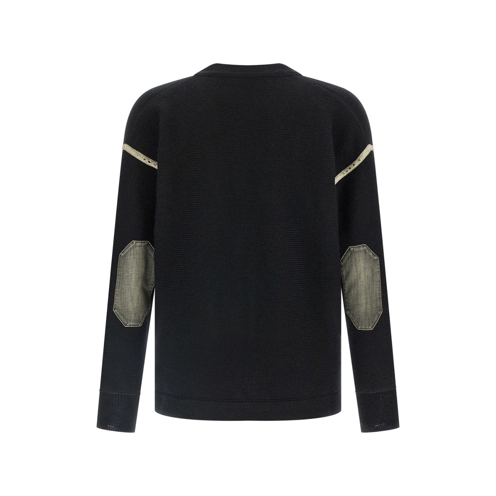 Maison Margiela MAISON MARGIELA Black Wool Patch Cardigan New & Authentic (M Size US L / EU 52-54 / 3 - 2 Thumbnail