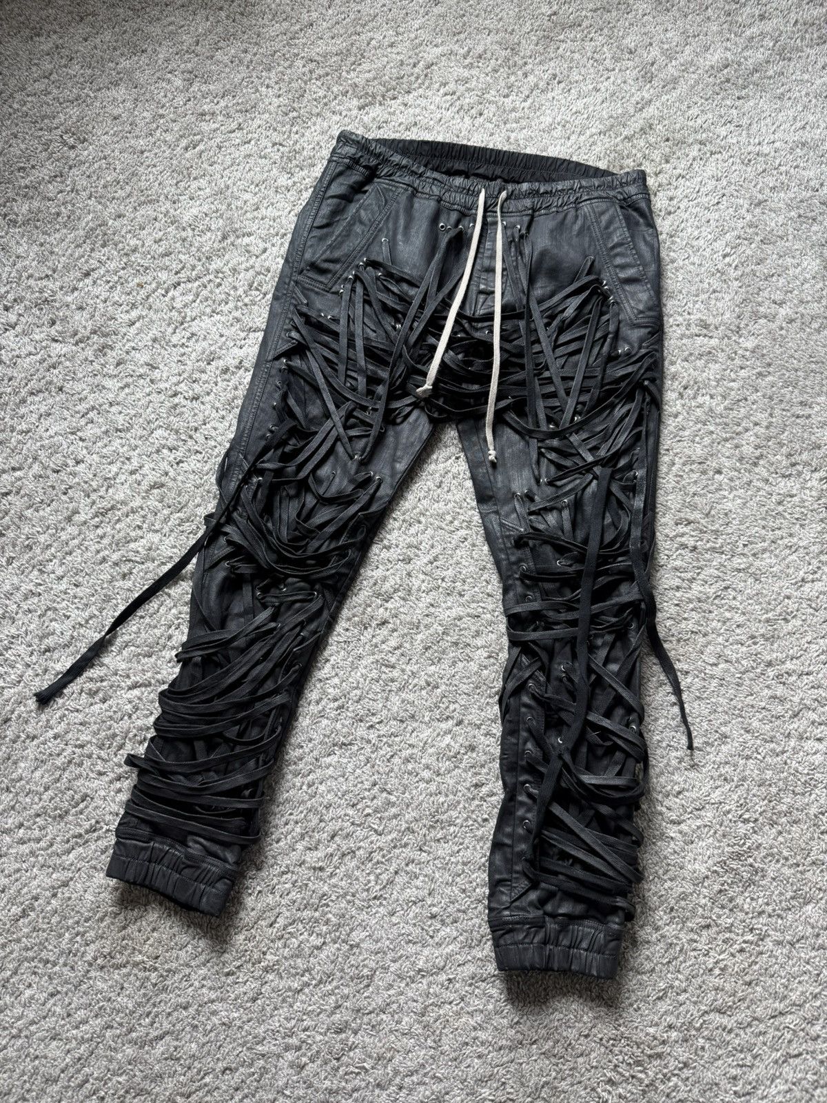 Rick Owens Megalace Joggers 'Black Wax | RR20S7371 SBWEW3