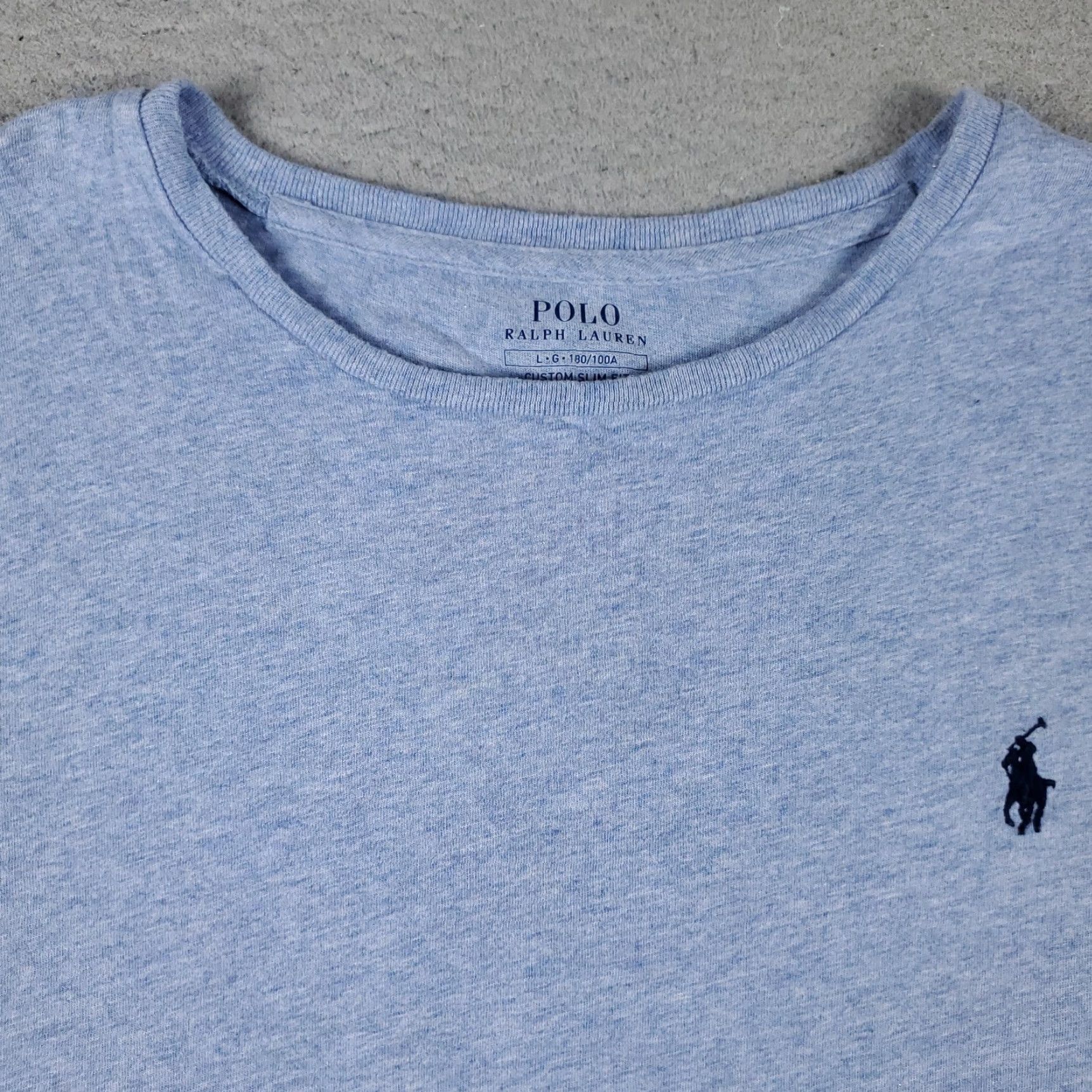 Ralph Lauren Ralph Lauren T Shirt Mens Large Blue Pony Casual Short Sleeve Crew Neck Logo Solid Cotton Regular Size US L / EU 52-54 / 3 - 3 Thumbnail