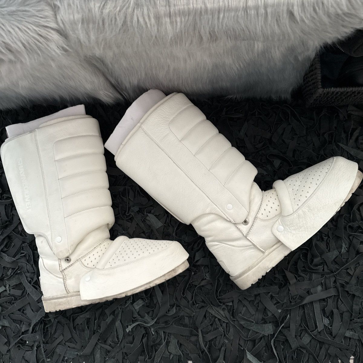 Hood By Air × Ugg Shayne Oliver x Ugg white armoured boots Size US 13 / EU 46 - 2 Thumbnail