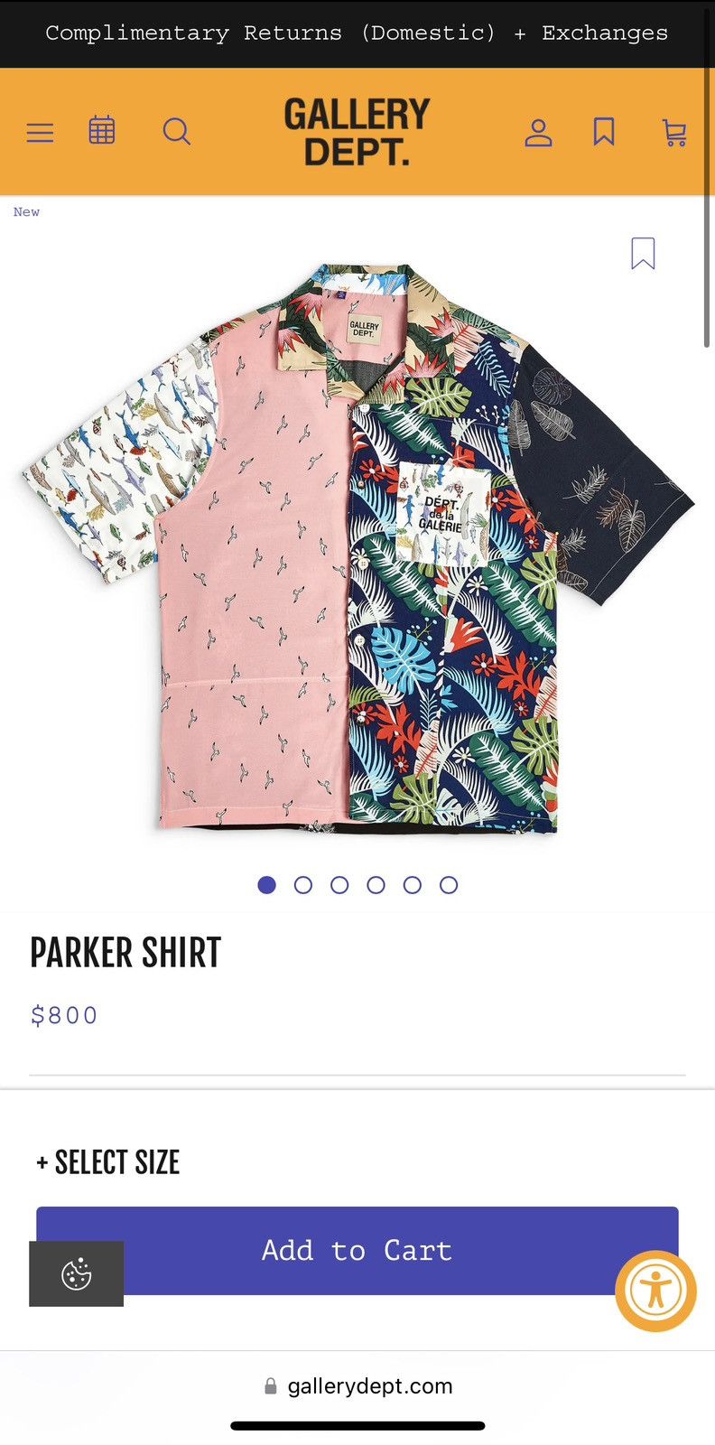 Gallery Dept. Gallery Dept Parker patchwork Hawaiian camp collar shirt S Size US S / EU 44-46 / 1 - 1 Thumbnail