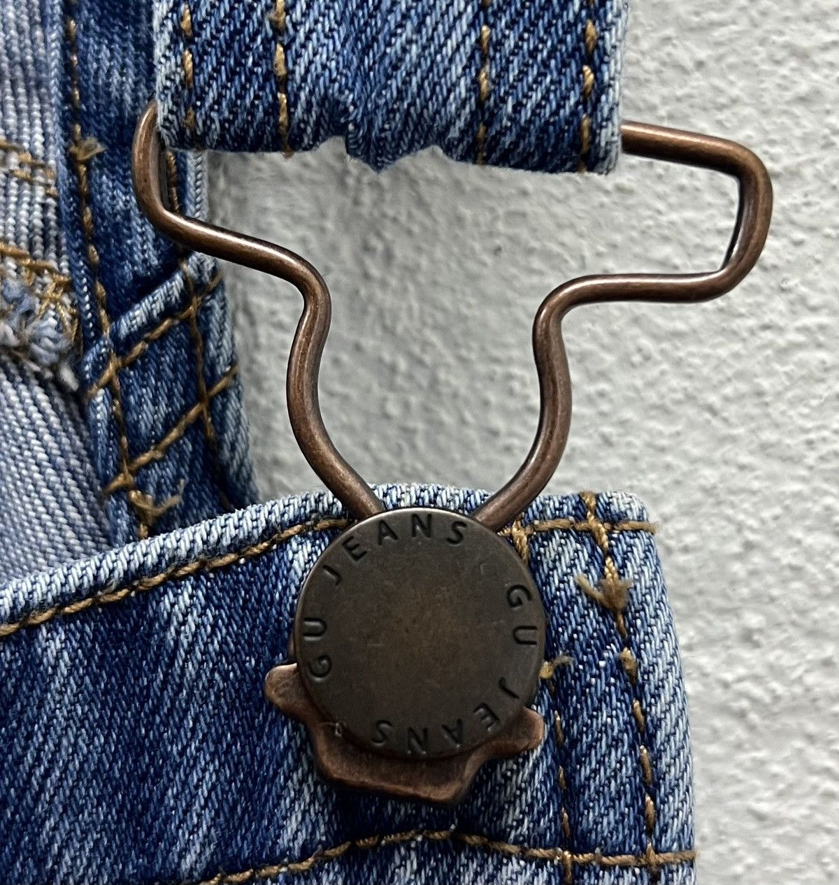 GU × Vintage GU Denim Overalls – Women's Size L (100% Cotton) Size US 32 / EU 48 - 5 Thumbnail
