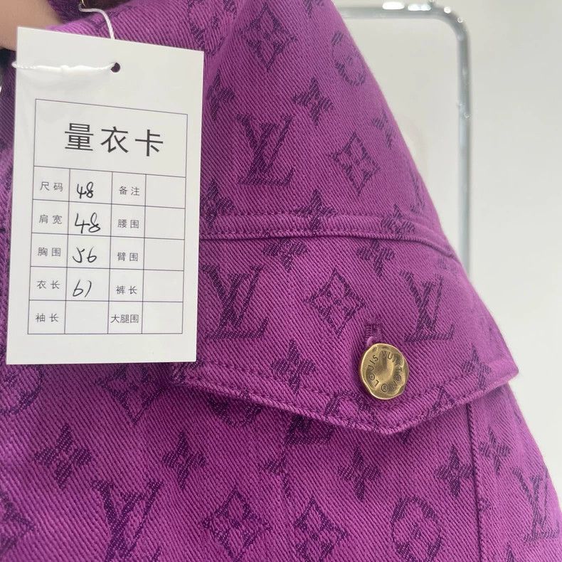 Louis Vuitton Louis Vuitton Purple denim jacket full of printed logo jack Size US M / EU 48-50 / 2 - 4 Thumbnail