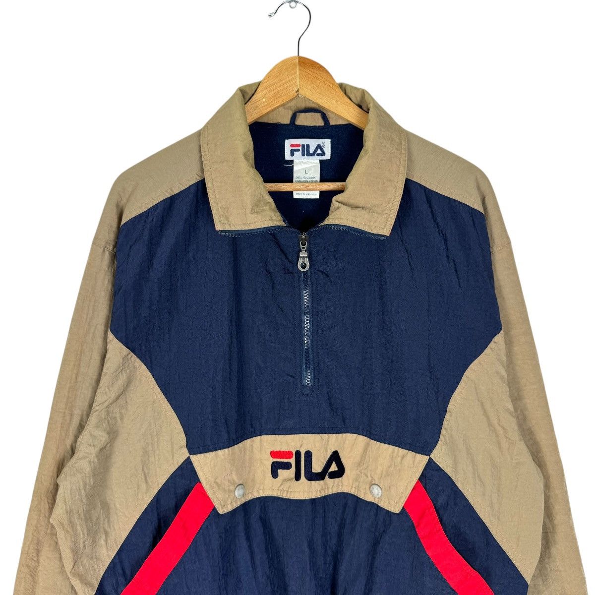 Fila × Vintage ☀️FILA HOODIE ANORAK WINDBREAKER JACKET Size US L / EU 52-54 / 3 - 3 Thumbnail