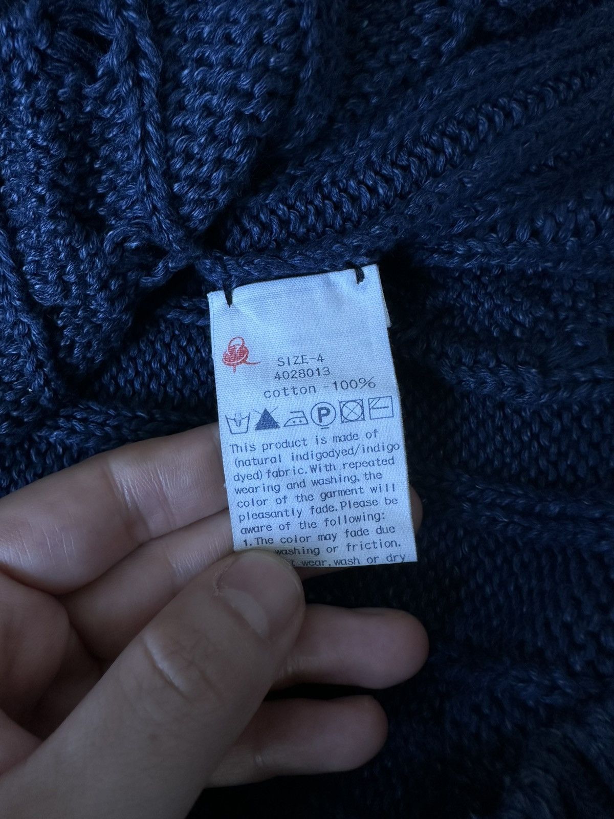 45rpm Natural Indigo Varsity Sweater Size 4 Size US L / EU 52-54 / 3 - 3 Thumbnail