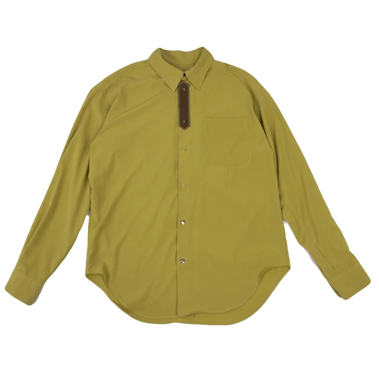 Jean Paul Gaultier Junior Gaultier Decorative Button Polo Shirt Mustard Brown Size US M / EU 48-50 / 2 - 1 Thumbnail