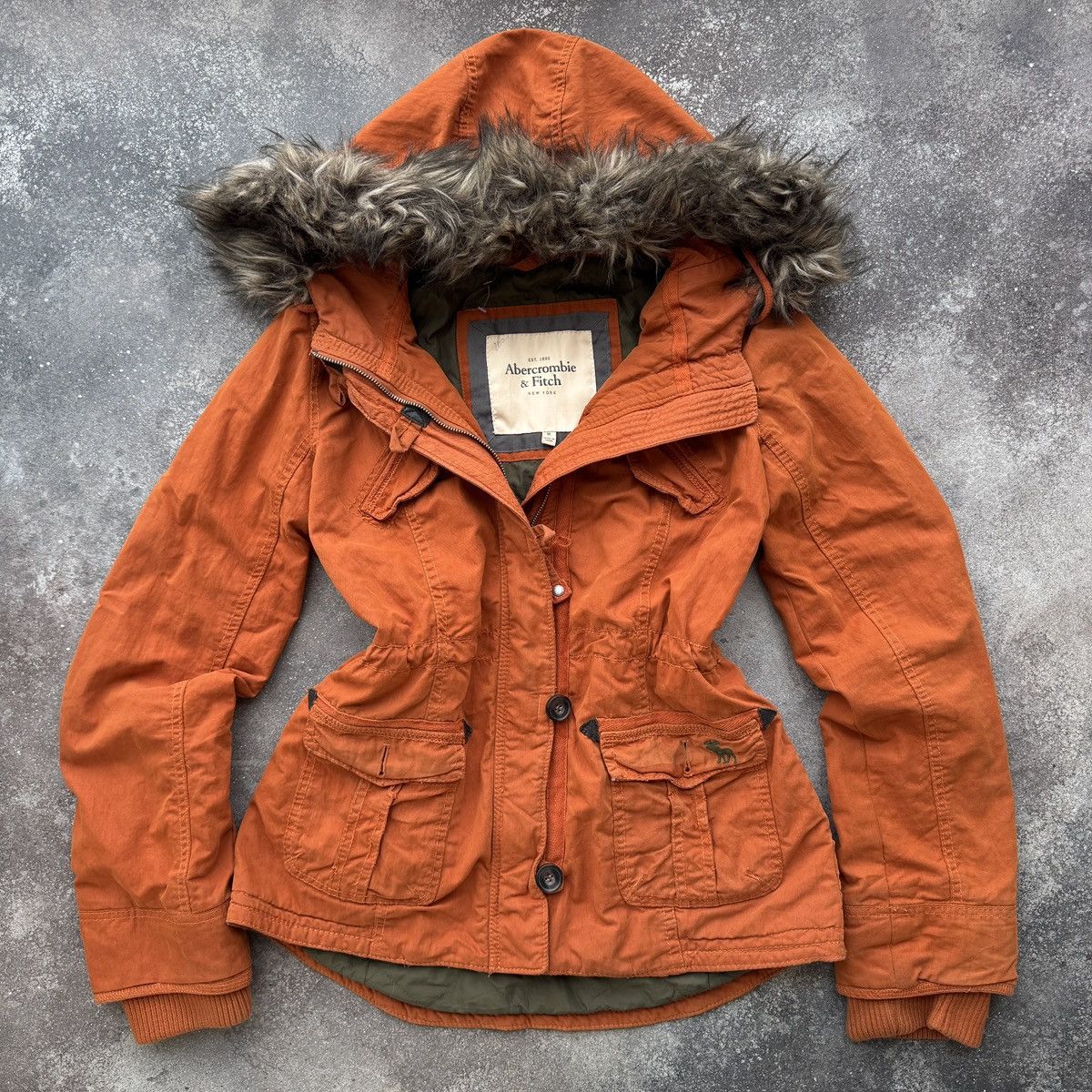 Abercrombie & Fitch Abercrombie & Fitch Vintage Y2K Rare Faux Fur Jacket Size M / US 6-8 / IT 42-44 - 2 Thumbnail