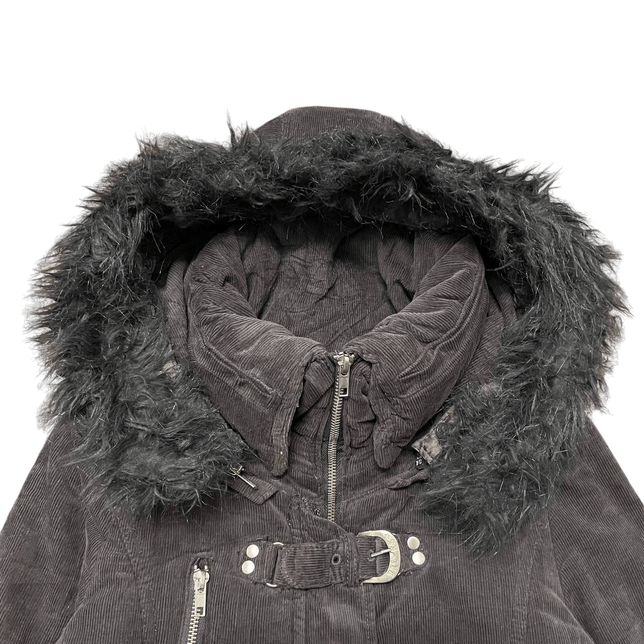 Japanese Brand Vintage Backs Bono Bondage Boa Fur Hooded Padding Jacket Size US S / EU 44-46 / 1 - 5 Thumbnail