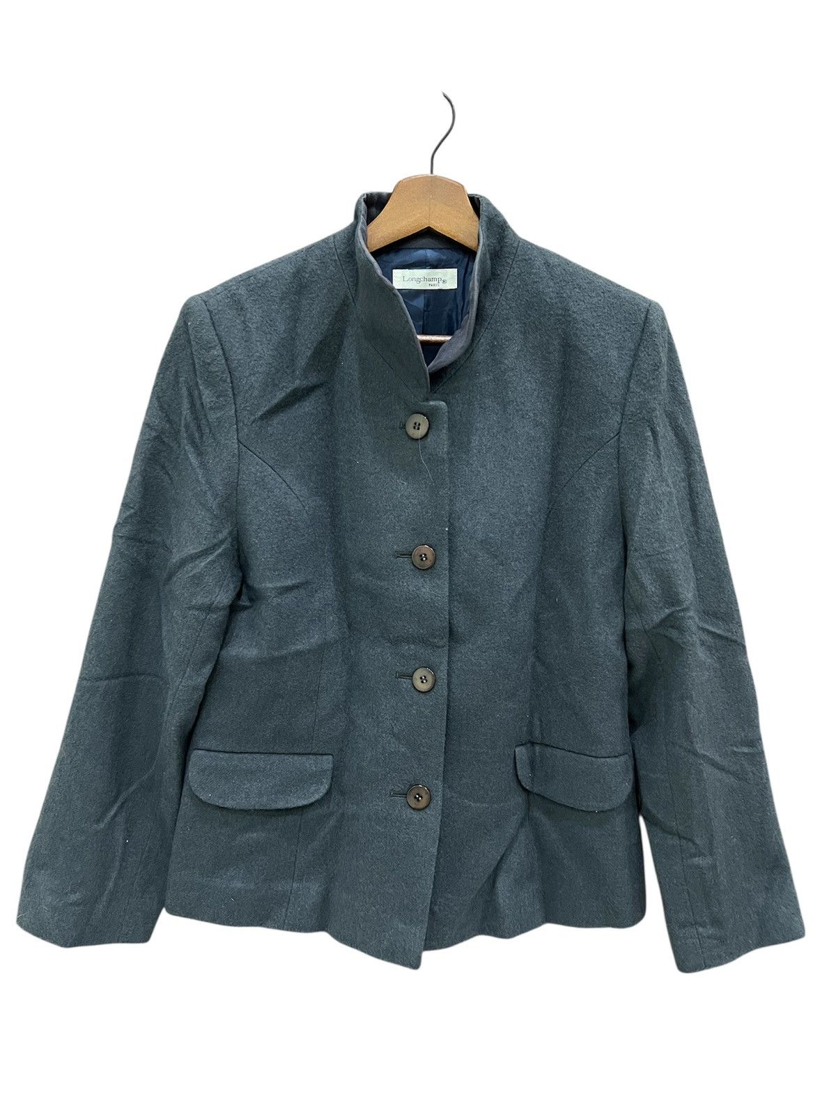 Longchamp LONGCHAMP Paris Wool Stand ButtonUp Collar Chinese Blazer Size M / US 6-8 / IT 42-44 - 1 Thumbnail
