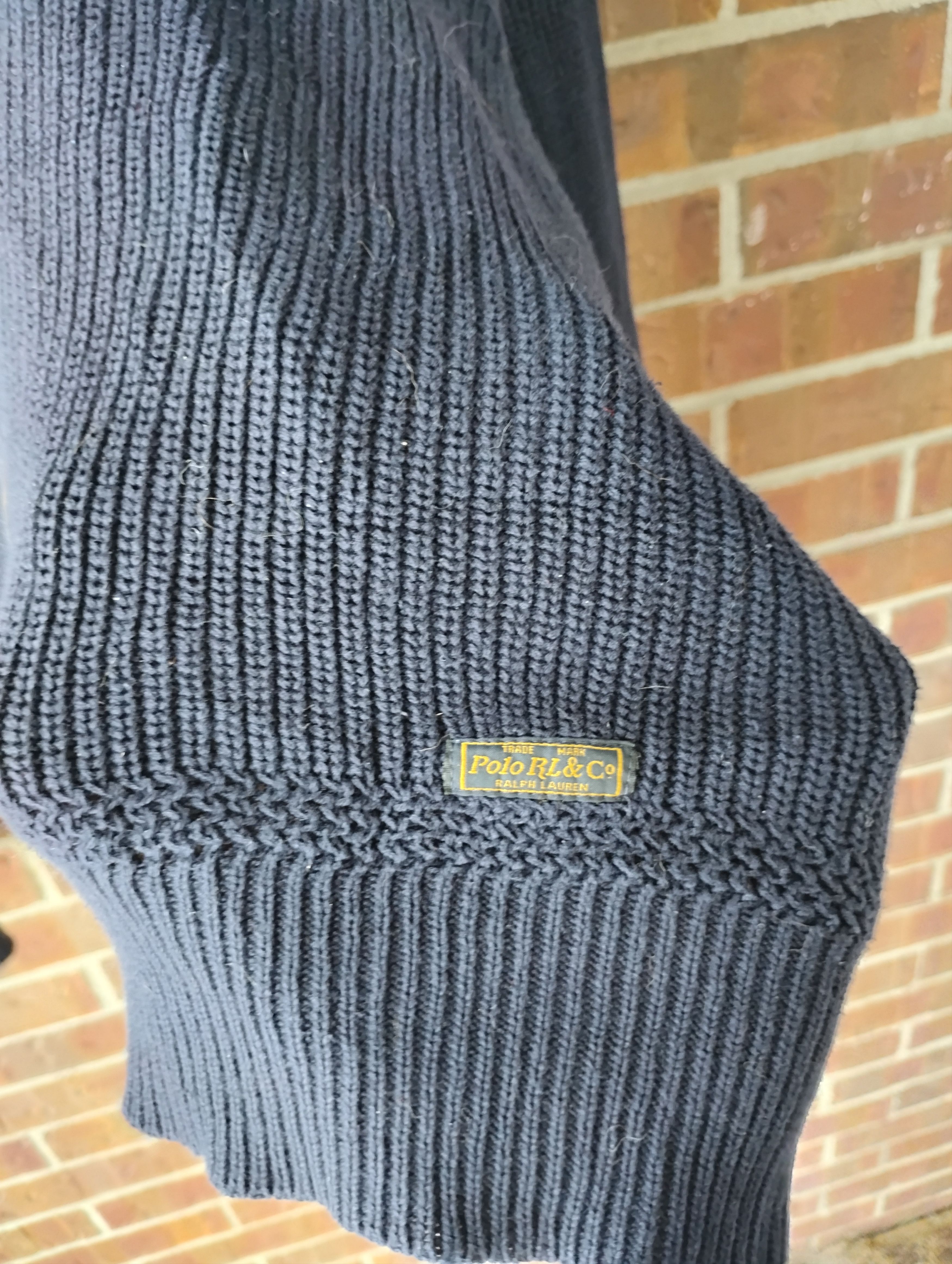 Polo Ralph Lauren Vintage navy polo Ralph Lauren loose neck sweater Size US L / EU 52-54 / 3 - 3 Thumbnail