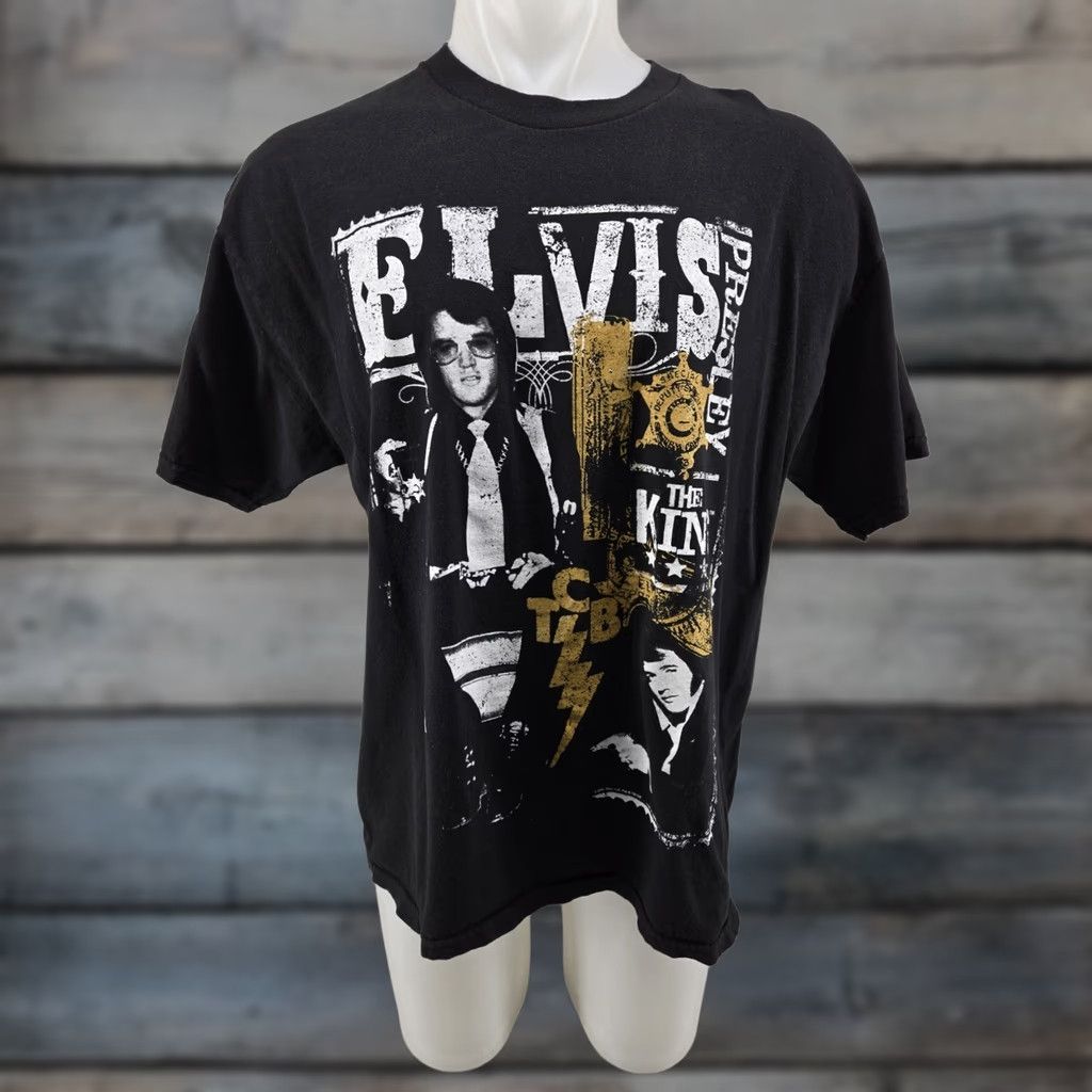 Vintage VINTAGE Elvis Presley The King TCB Music Black T-Shirt Womens 1X Zion Rootswear Size XL / US 12-14 / IT 48-50 - 1 Thumbnail