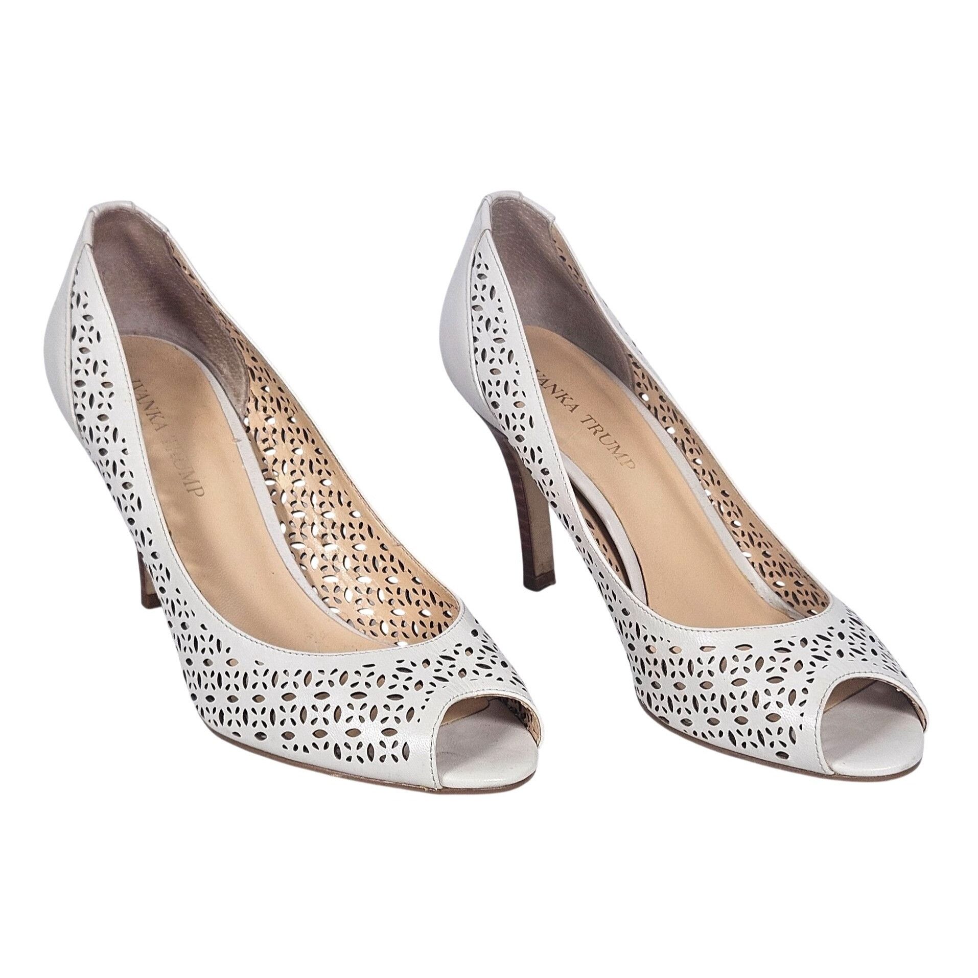 Other Ivanka Trump Comfy Women Ivory Leather High Heel 9M Size US 9 / IT 39 - 1 Thumbnail