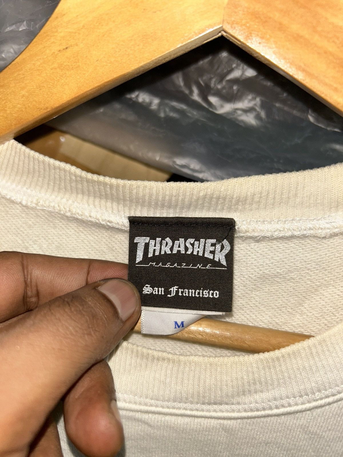 Thrasher Magazine Big Logo White Sweatshirt Size US M / EU 48-50 / 2 - 8 Thumbnail