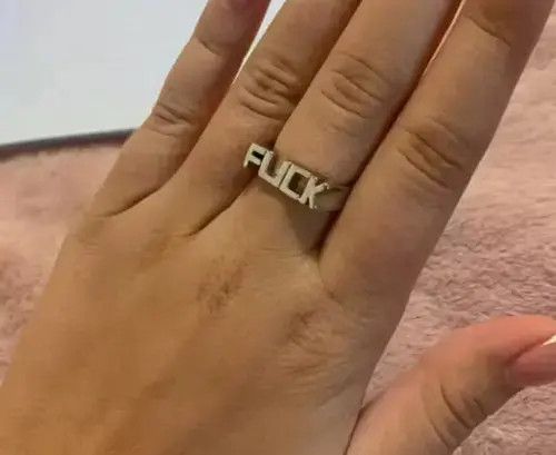 Vintage Punk Fuck Ring Size ONE SIZE - 2 Thumbnail