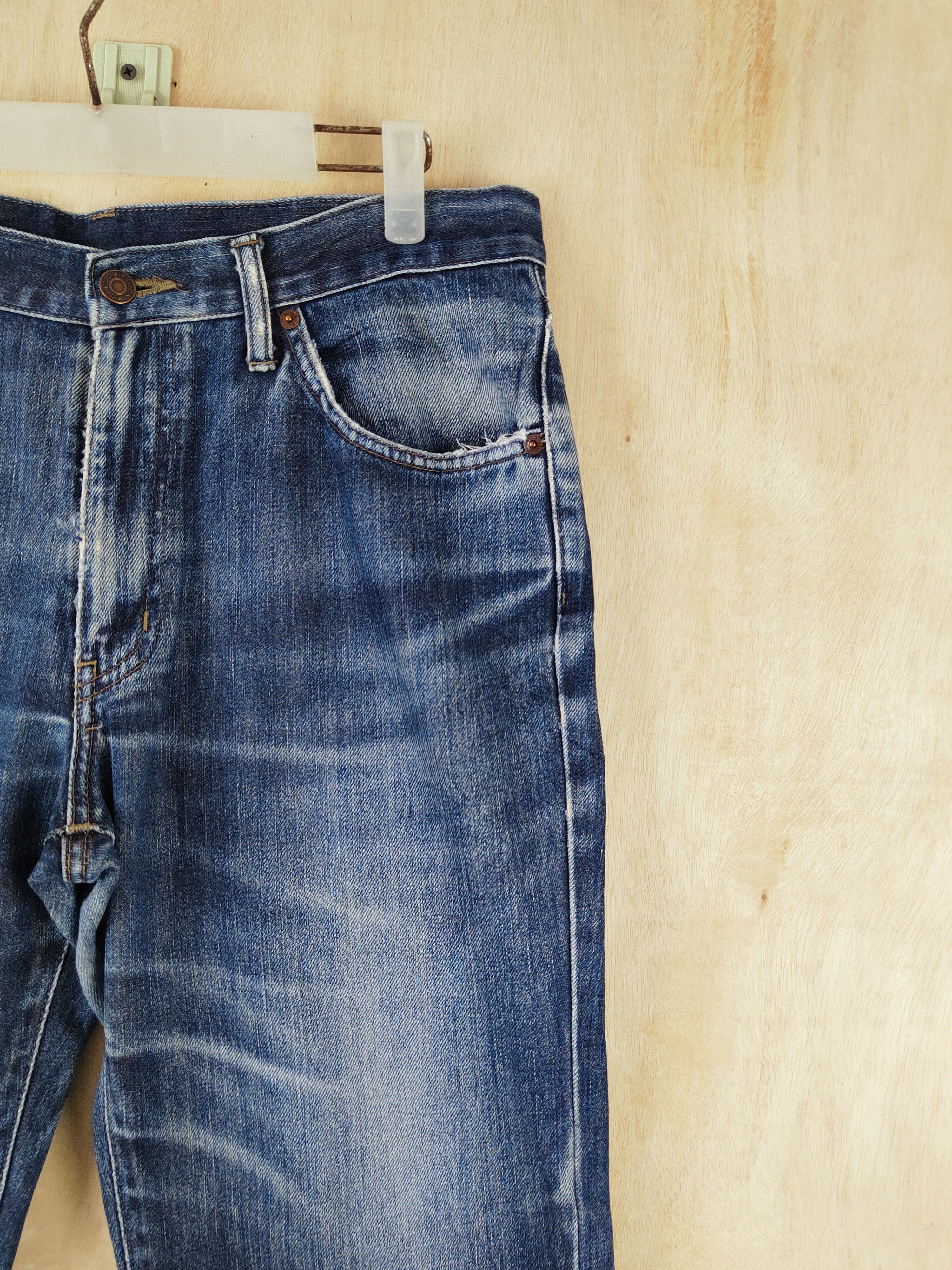 Edwin Edwin Dark Blue Distressed Ripped Jeans #S2653 Size US 33 - 5 Thumbnail