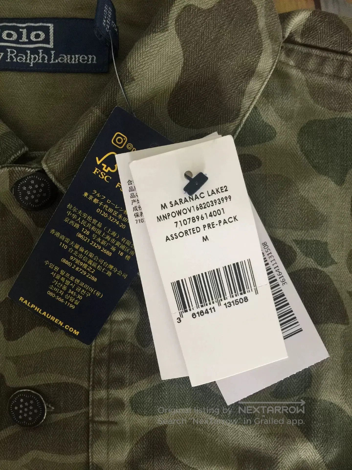Polo Ralph Lauren Ralph Lauren Vintage Camo Men's Jacket. Size US M / EU 48-50 / 2 - 4 Thumbnail