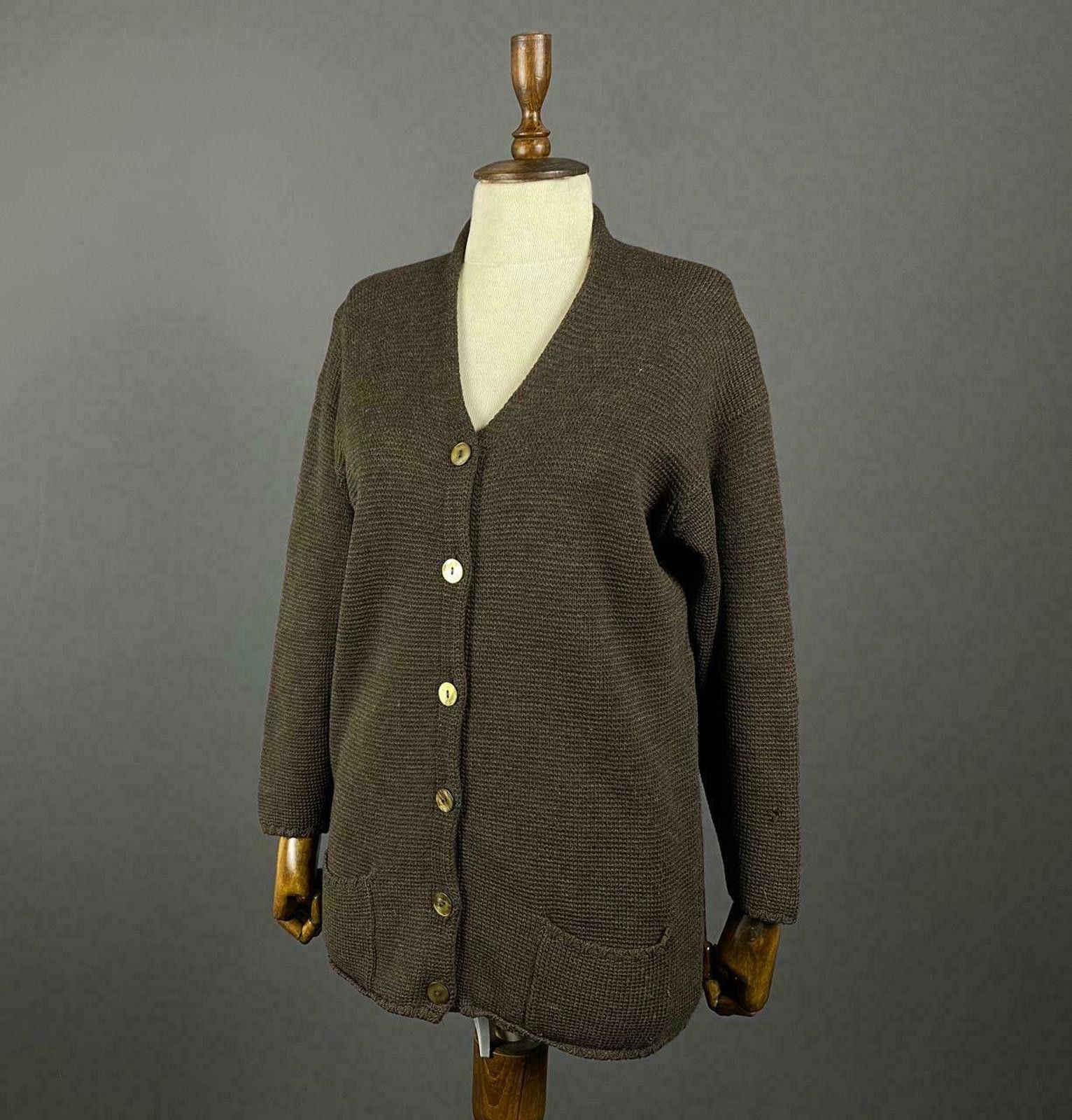 Zanone Ladies Zanone Brown Wool Knited Cardigan Sweater Size 44 Size M / US 6-8 / IT 42-44 - 1 Thumbnail