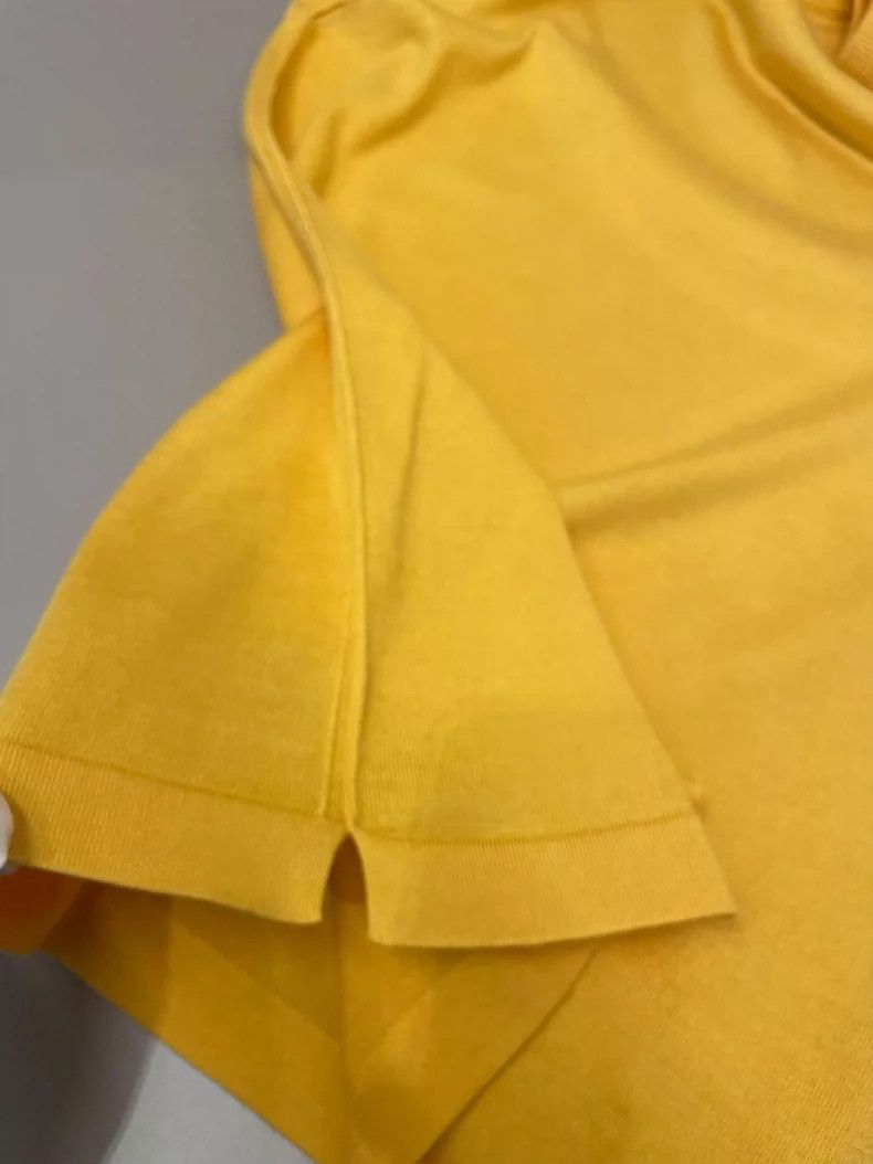 Loro Piana LORO PIANA Yellow goose silkworm cotton knit sweater Size M / US 6-8 / IT 42-44 - 8 Thumbnail