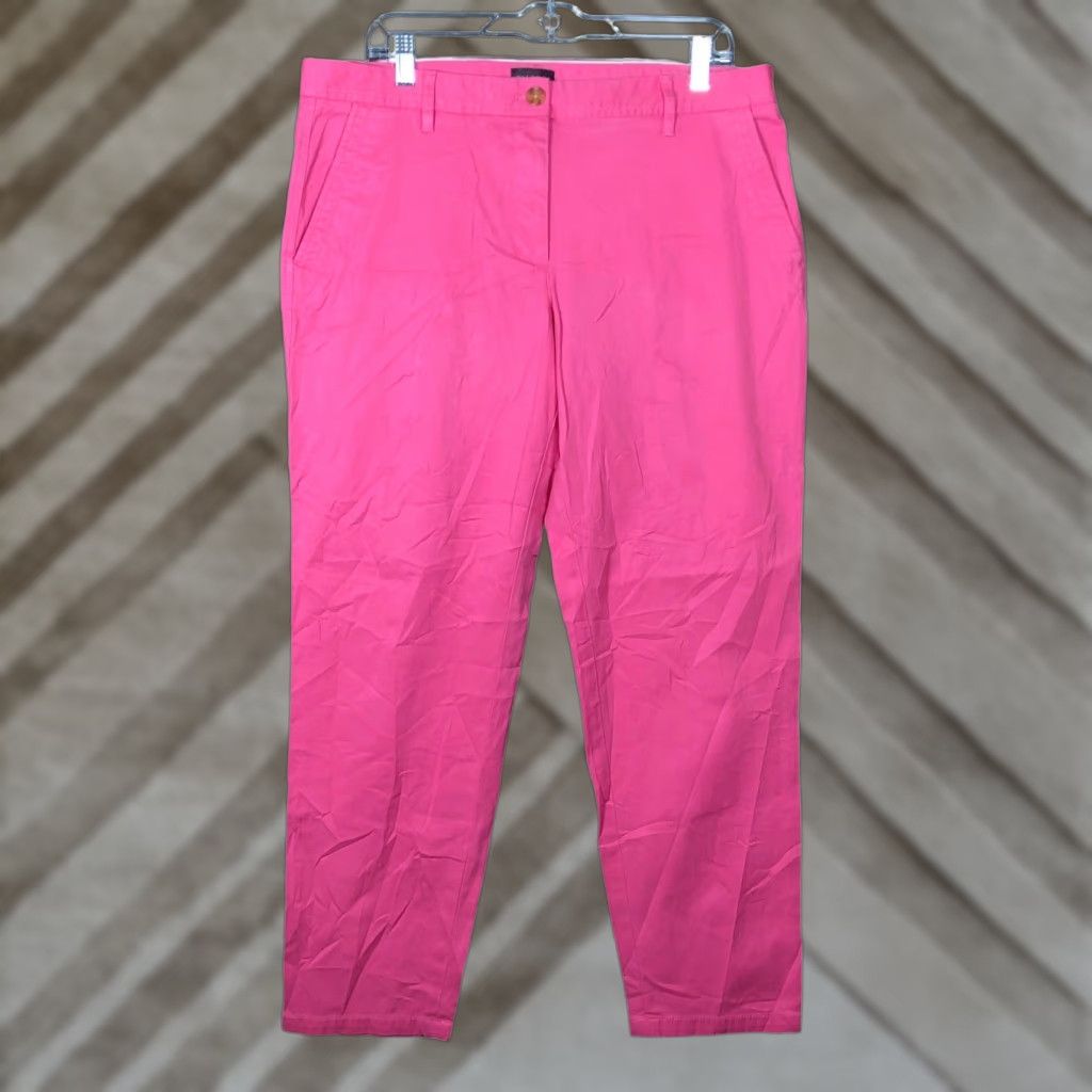 Talbots Talbots Pink High Rise Relaxed Chino Pants 12 Womens Straight Stretch 29in Inseam Size 34" / US 12 / IT 48 - 1 Thumbnail
