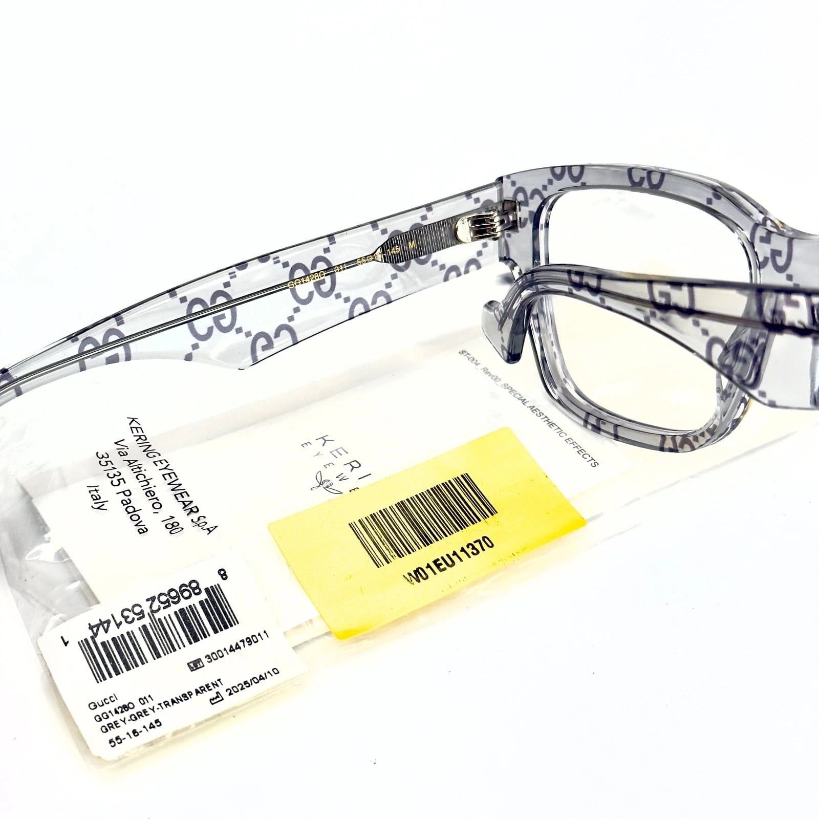 Gucci GUCCI GG1428O 1428 GG Monogram Print Unisex Eyeglasses 011 Size ONE SIZE - 6 Thumbnail