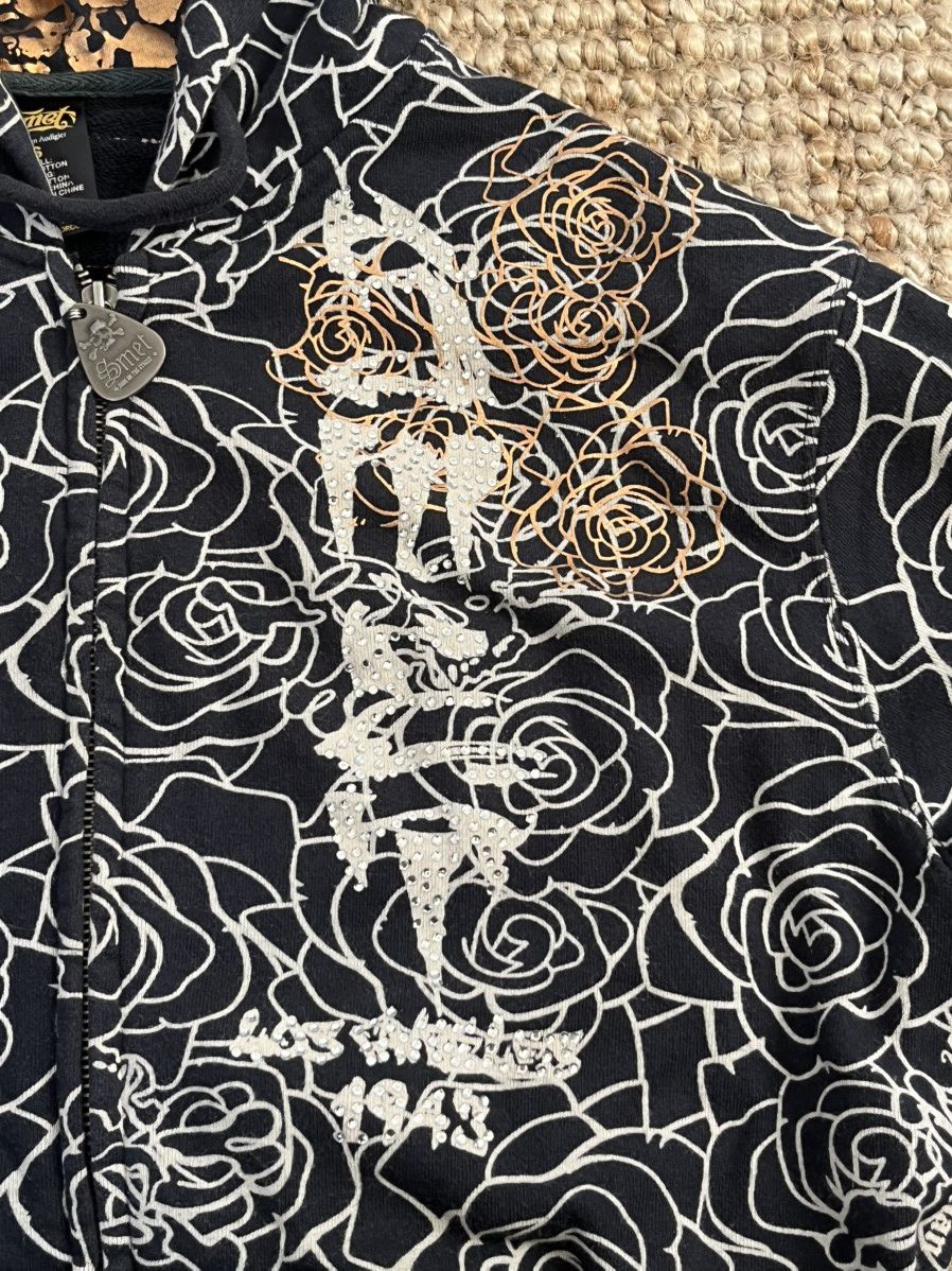 Christian Audigier SMET by Christian Audiger Rhinestone Skull Zip-up Size US S / EU 44-46 / 1 - 4 Thumbnail