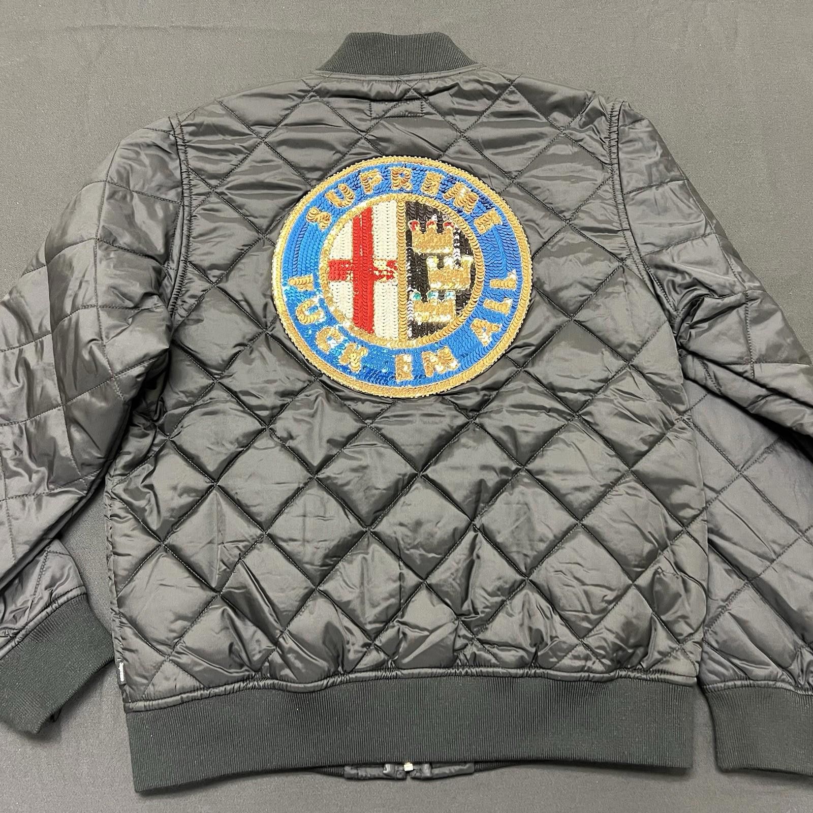 Supreme SS16 Supreme Sequin Patch Quilted Bomber Jacket Black M Size US M / EU 48-50 / 2 - 1 Thumbnail