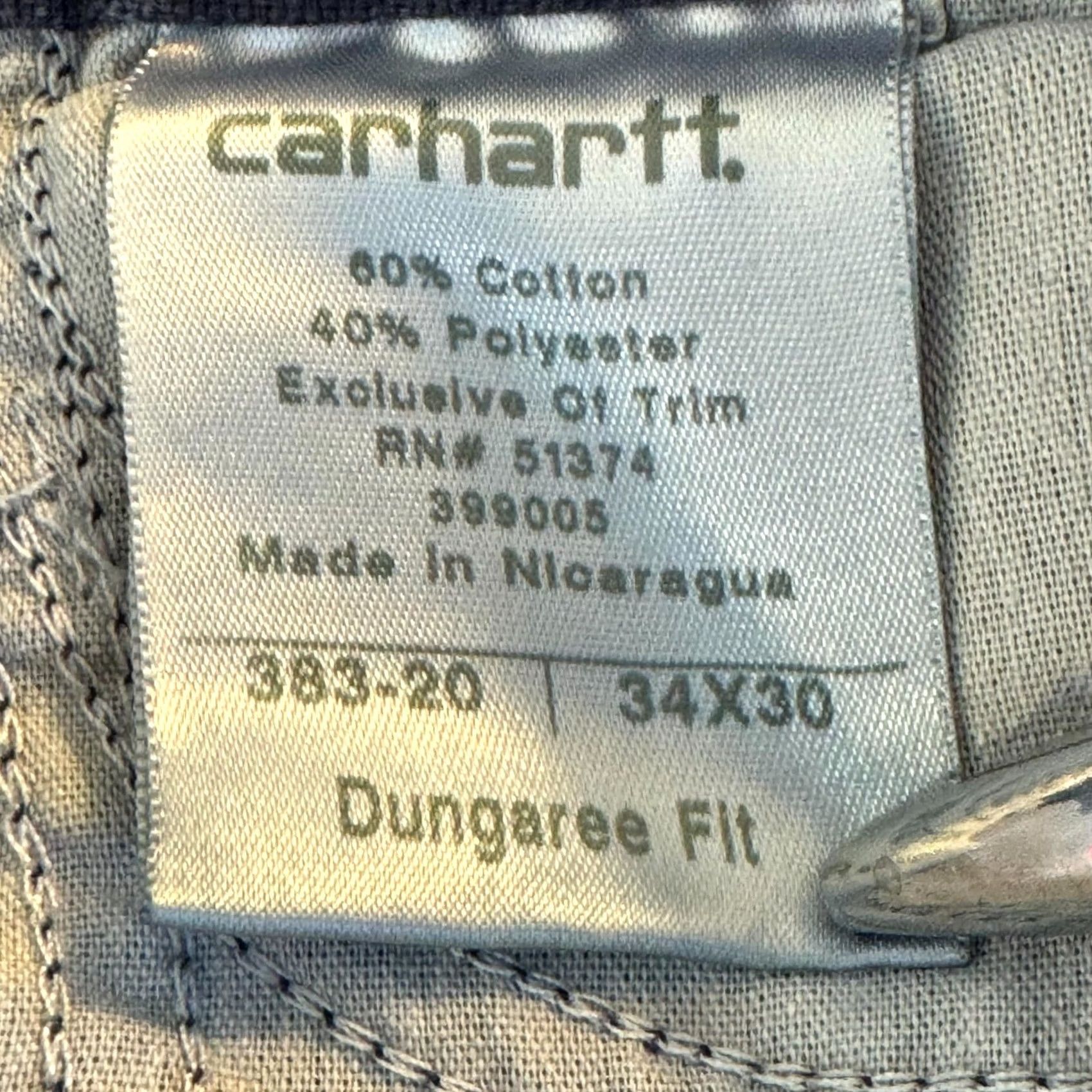 Carhartt Carhartt Carpenter Pants 34x28 Navy Dungaree Fit Work Utility Mens Size US 34 / EU 50 - 7 Thumbnail