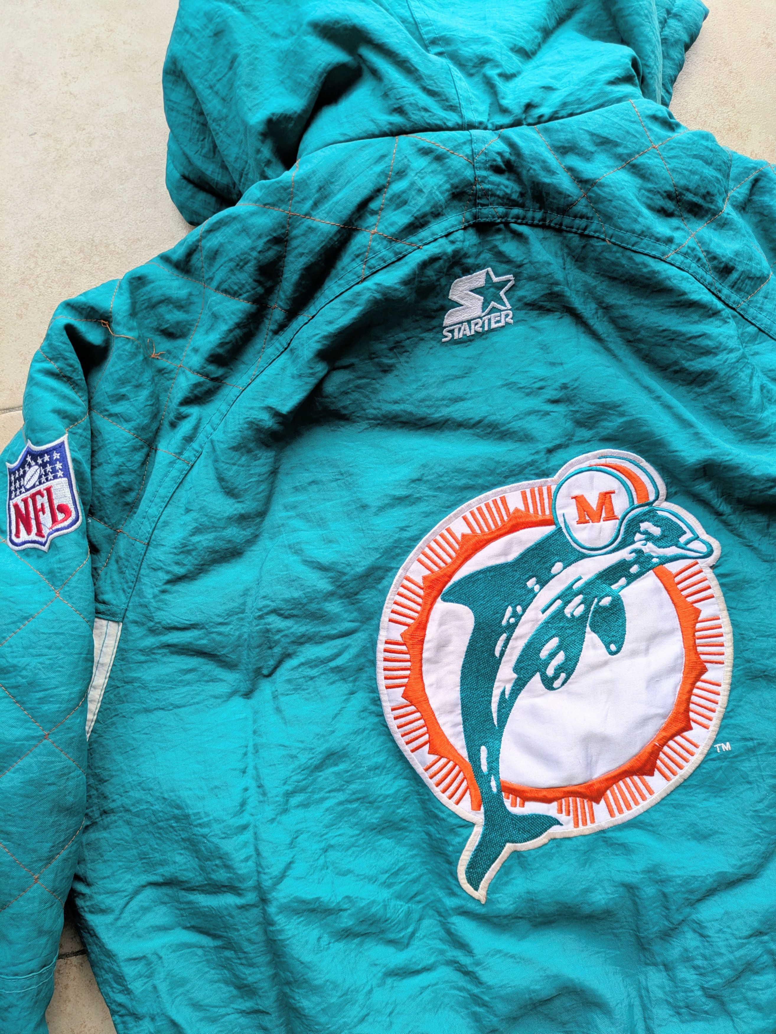 NFL Miami Dolphins 90s STARTER puffer M coat MARINO NFL vintage Size US M / EU 48-50 / 2 - 4 Thumbnail