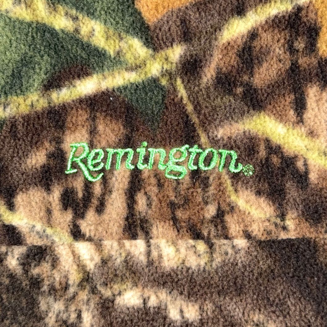 Vintage Remington Jacket Adult LARGE Brown Green Camo Polyester Fleece Mossy Oak Hunting Size US L / EU 52-54 / 3 - 7 Thumbnail