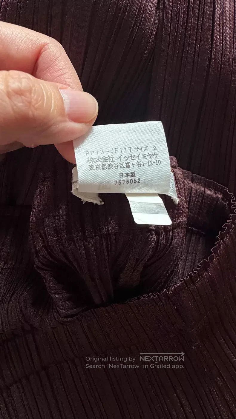 Issey Miyake Issey Miyake Ruffle Straight Pants Dark Brown Size 25" / US 0 / IT 36 - 5 Thumbnail