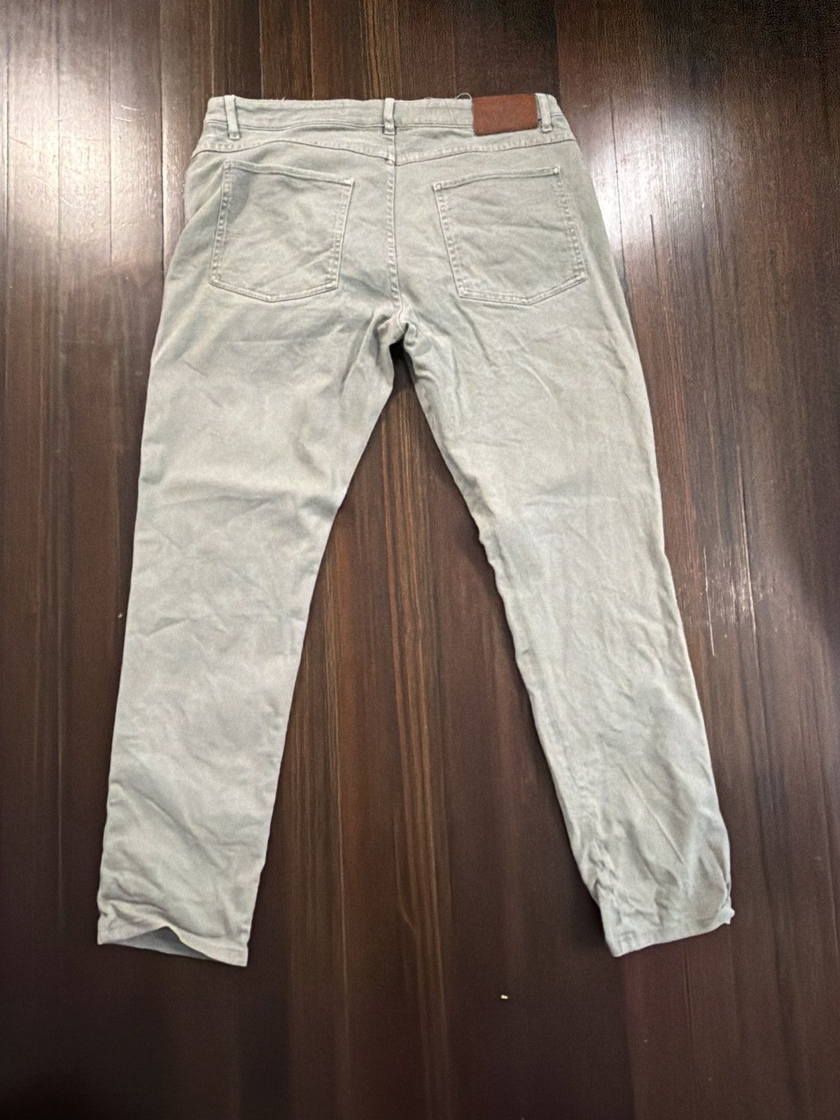 Brunello Cucinelli Brunello Cucinelli Olive Green Denim casual pants Size US 38 / EU 54 - 2 Thumbnail