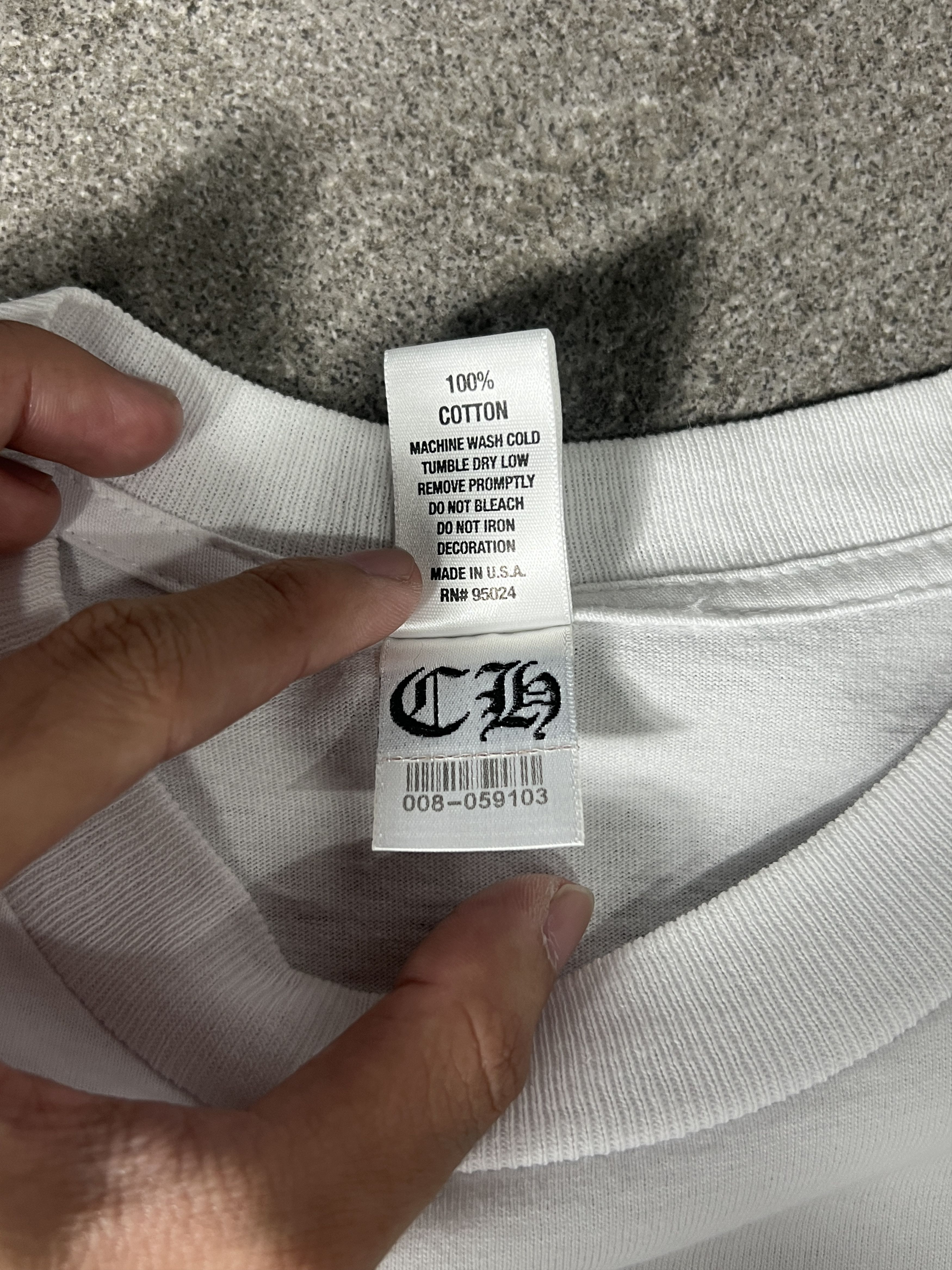Chrome Hearts Chrome Hearts Cross Back Logo Tee White Small USA Size US S / EU 44-46 / 1 - 4 Thumbnail