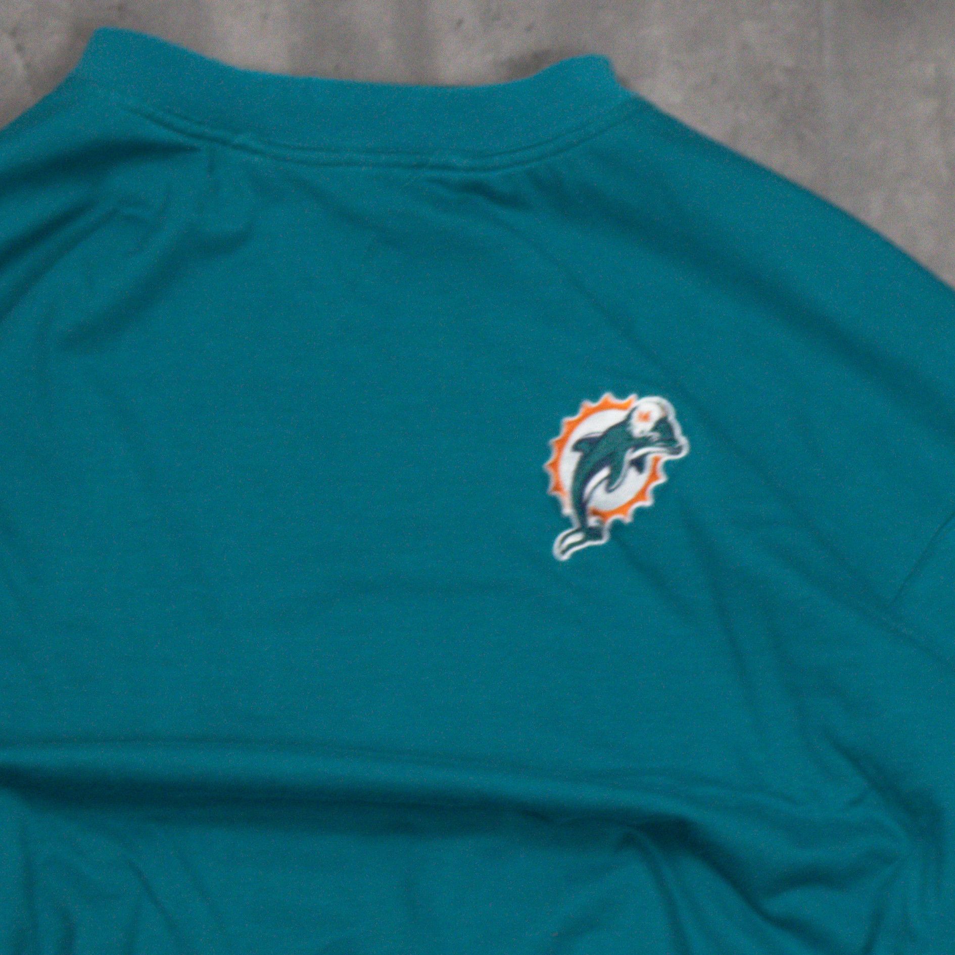 NFL 90's Miami Dolphin Double Sided Grey Teal Crewneck Sweater Size US XL / EU 56 / 4 - 11 Thumbnail
