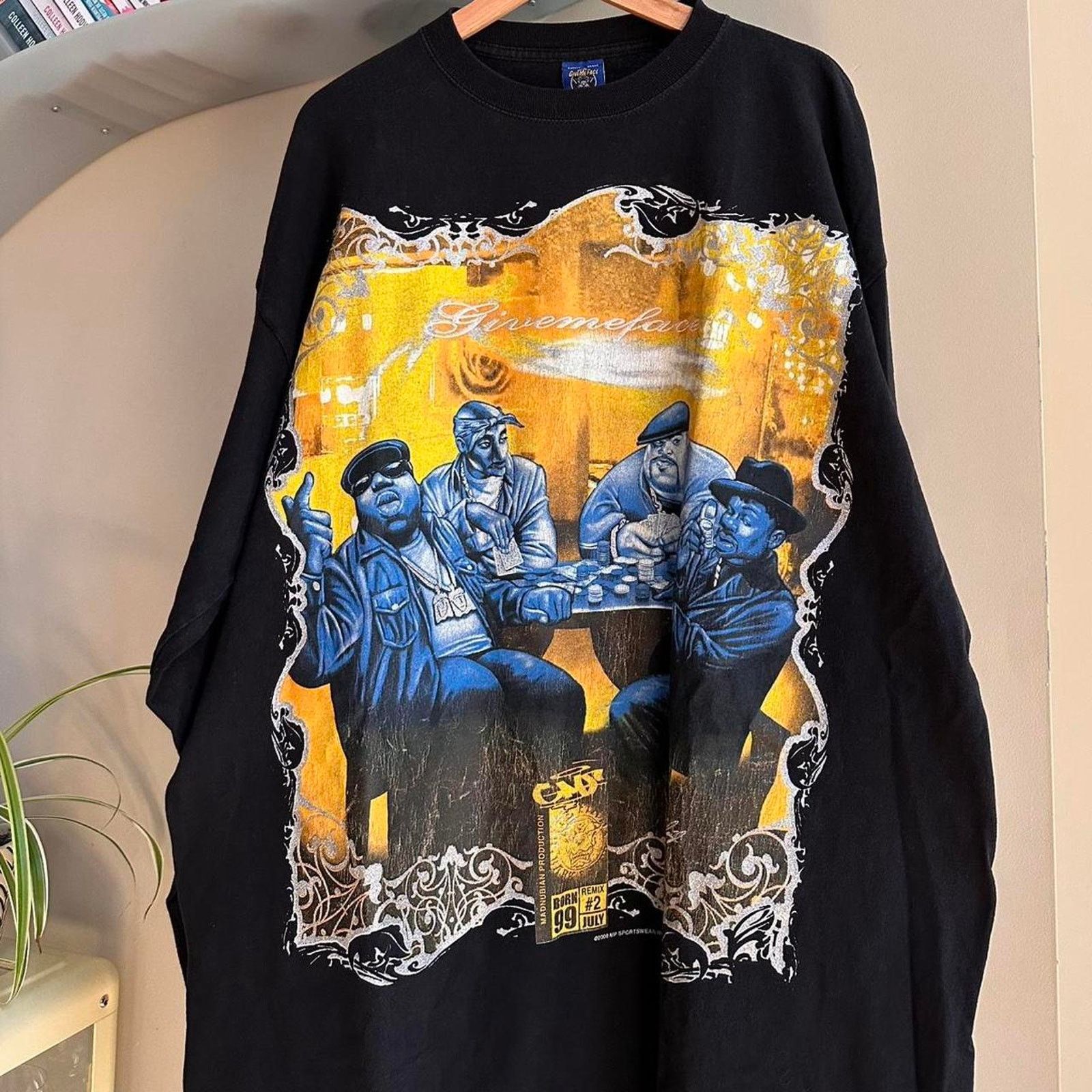 Hypebeast × Rap Tees Vintage GiveMe Face Rap Longsleeved Shirt Size 3XL Size US XXL / EU 58 / 5 - 2 Thumbnail