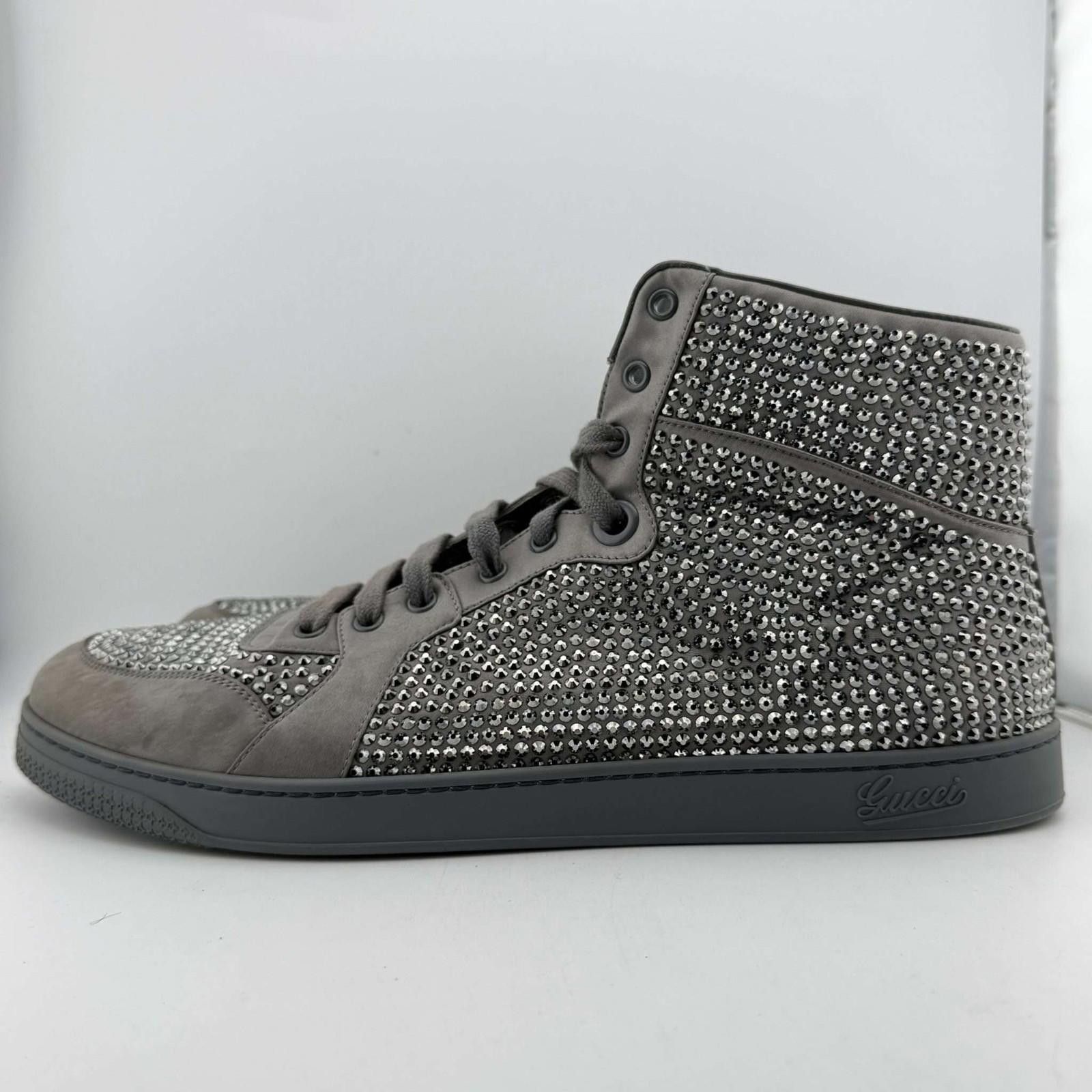 Gucci Gucci Grey Coda Rhinestone Sneaker 12UK Used No Box Size US 12.5 / EU 45-46 - 2 Thumbnail