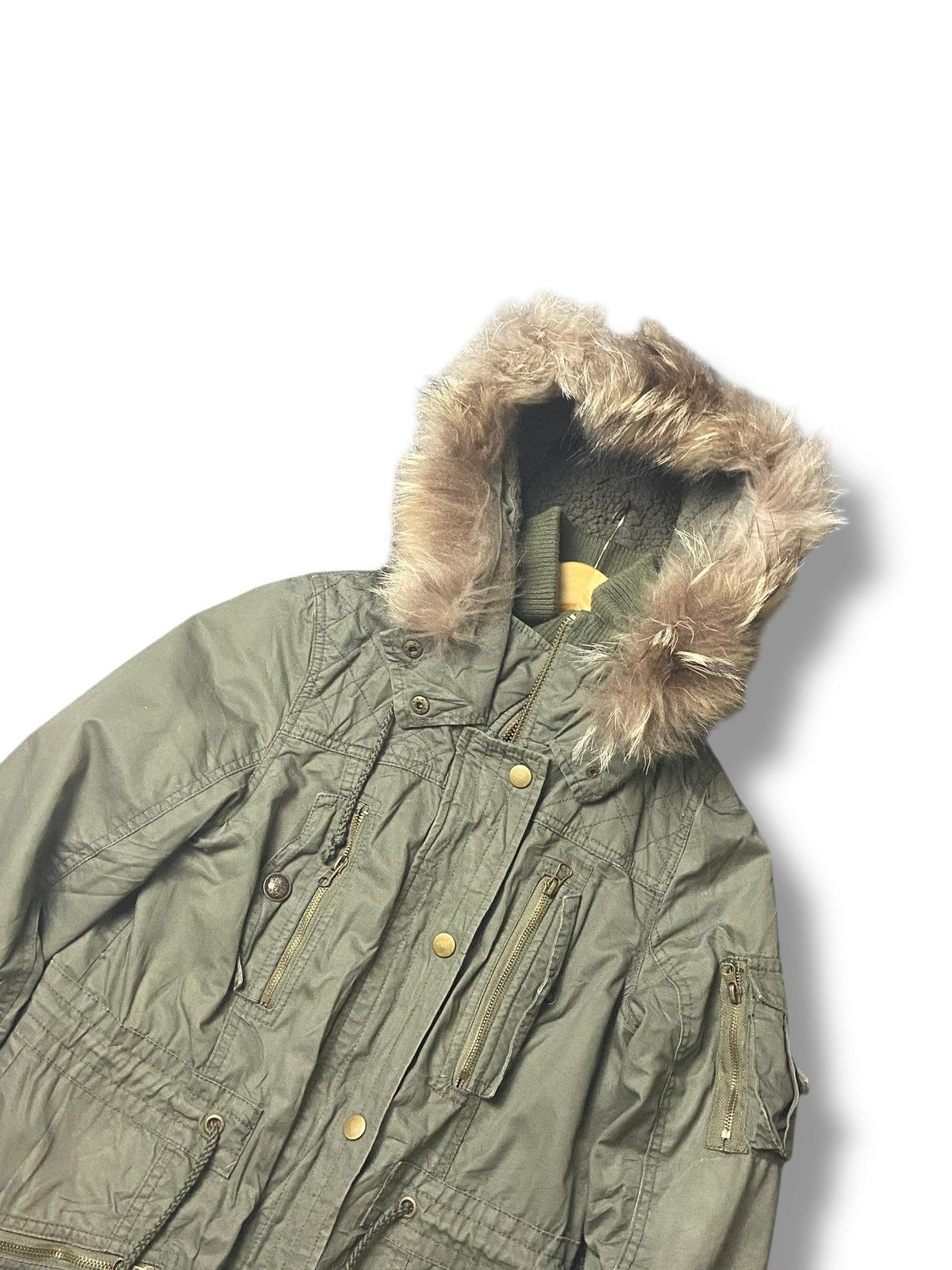 Japanese Brand × Seditionaries × Vintage BODY DESSERT Utility Pocket Fur Lining Hooded Jacket (118) Size US XXS / EU 40 - 2 Thumbnail
