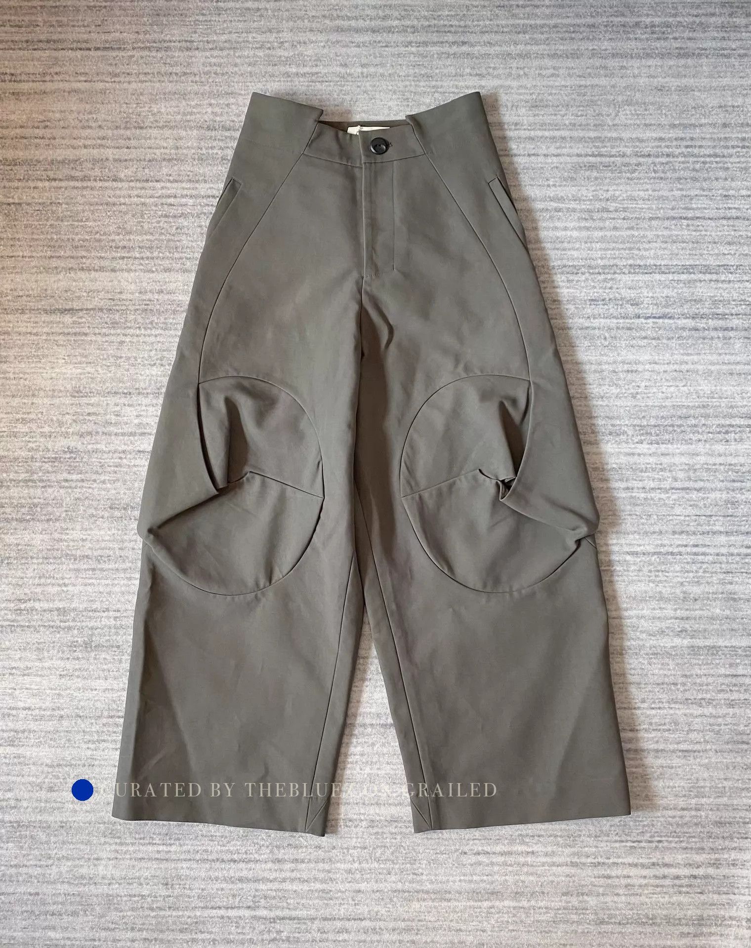 pet-tree-kor Wide-Leg Olive Green Casual Pants Size US 30 / EU 46 - 1 Preview