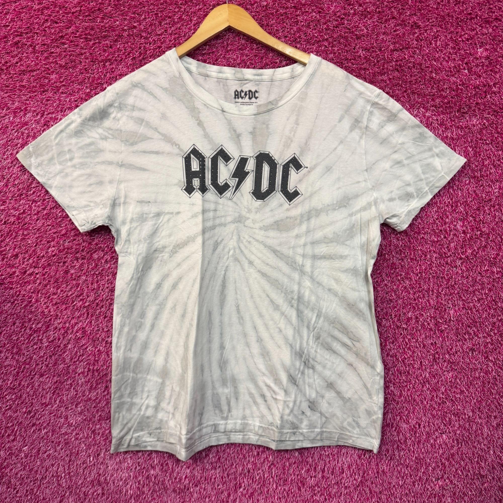 AC/DC AC/DC Bedazzled Spell Out Logo Hard Rock Band Tie Dye 2XL Size US XXL / EU 58 / 5 - 1 Thumbnail