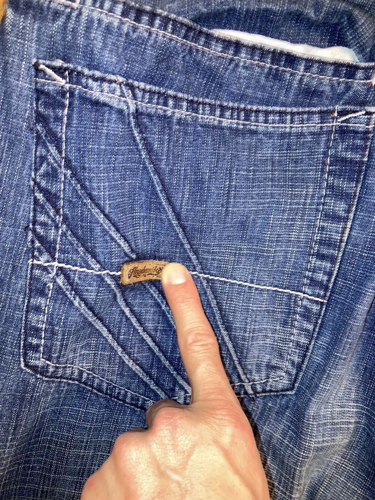 Akademiks × Vintage VTG Y2K AKADEMIKS Baggy denim jeans 34x30 Size US 34 / EU 50 - 10 Thumbnail