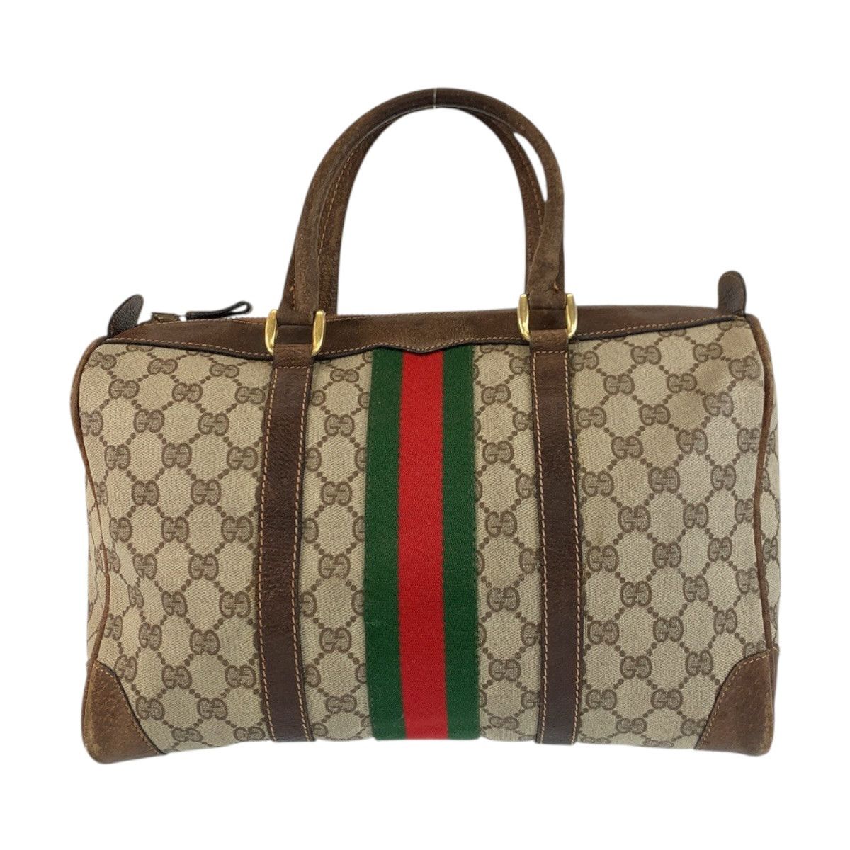 Gucci Gucci Gucci GG Supreme Canvas Boston Bag Leather Handbag DUTY FREE for USA Size ONE SIZE - 1 Thumbnail