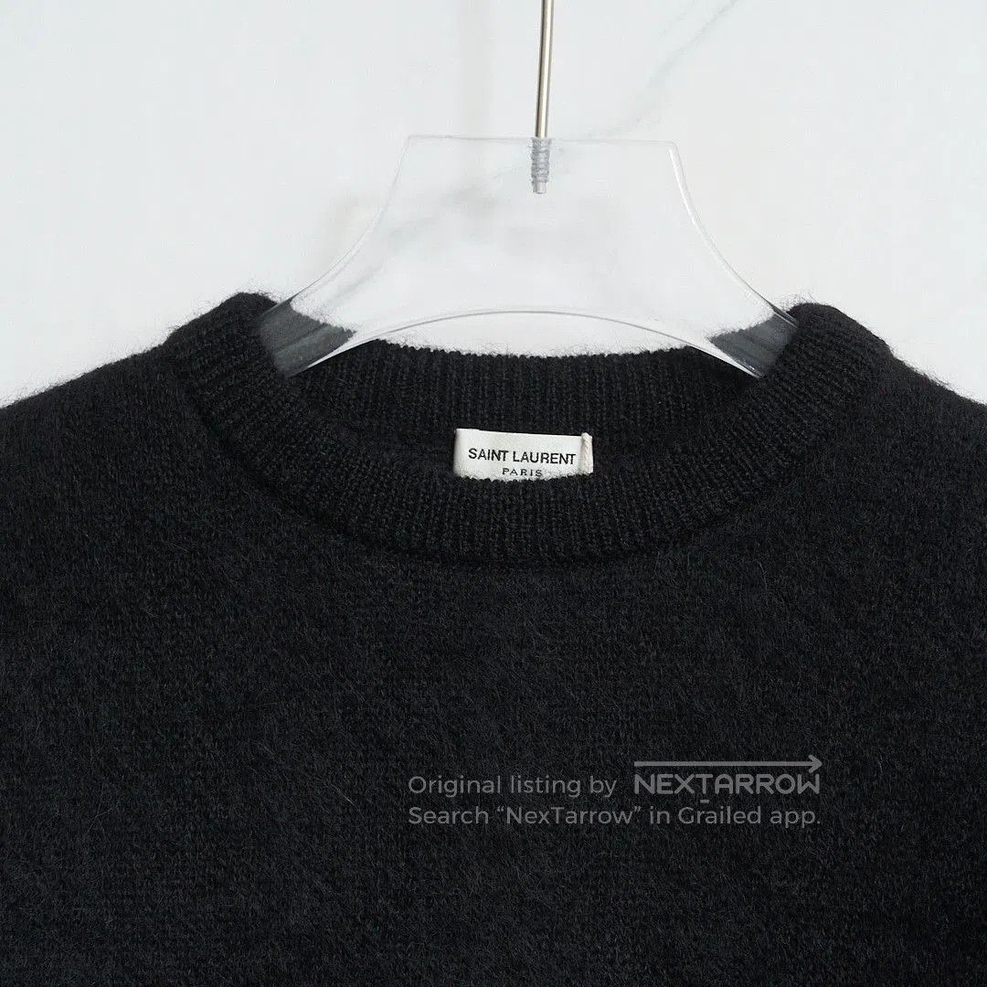 Saint Laurent Paris Saint Laurent Men's Black Crewneck Sweater. Size US M / EU 48-50 / 2 - 2 Thumbnail