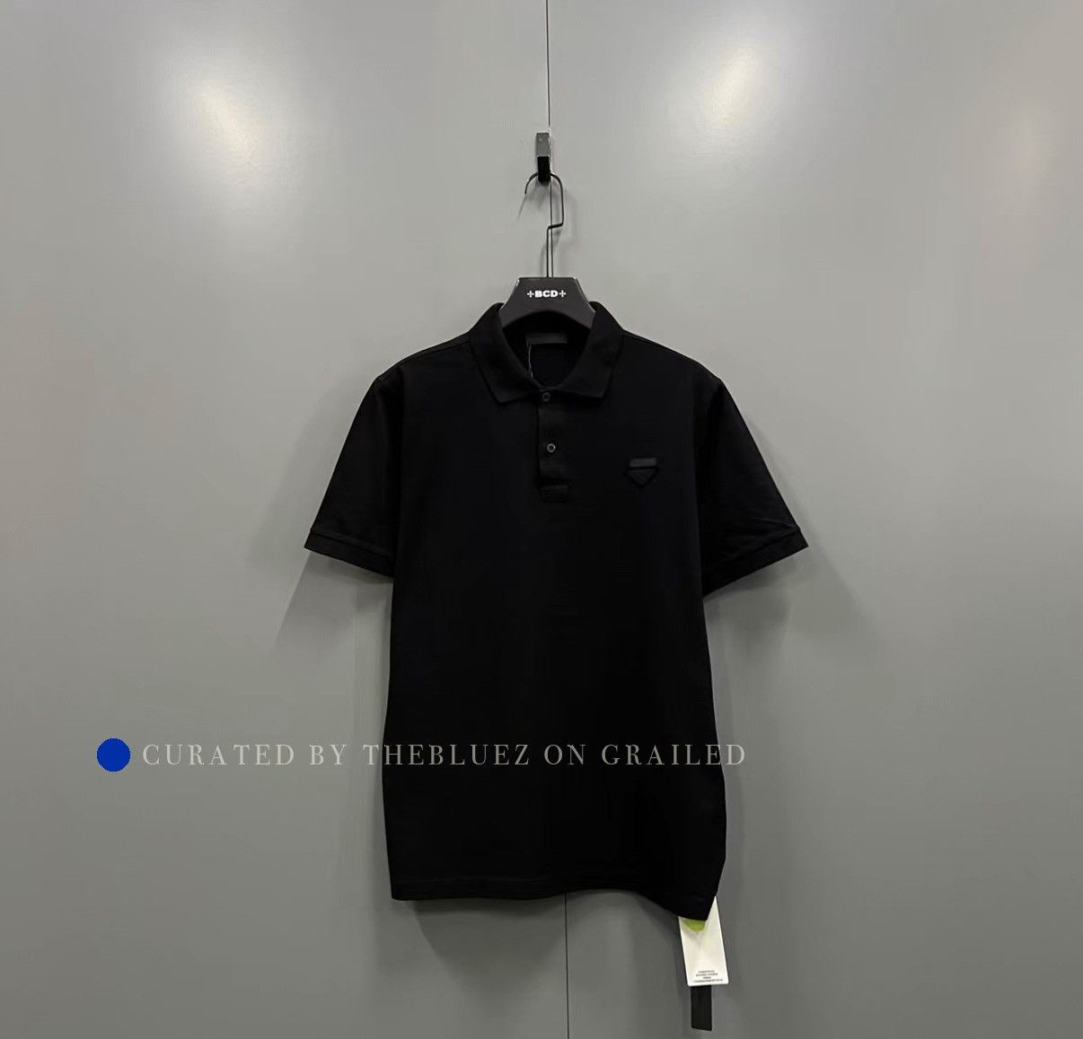 Prada Black Triangle Logo Short Sleeve Polo Shirt Size US L / EU 52-54 / 3 - 1 Thumbnail