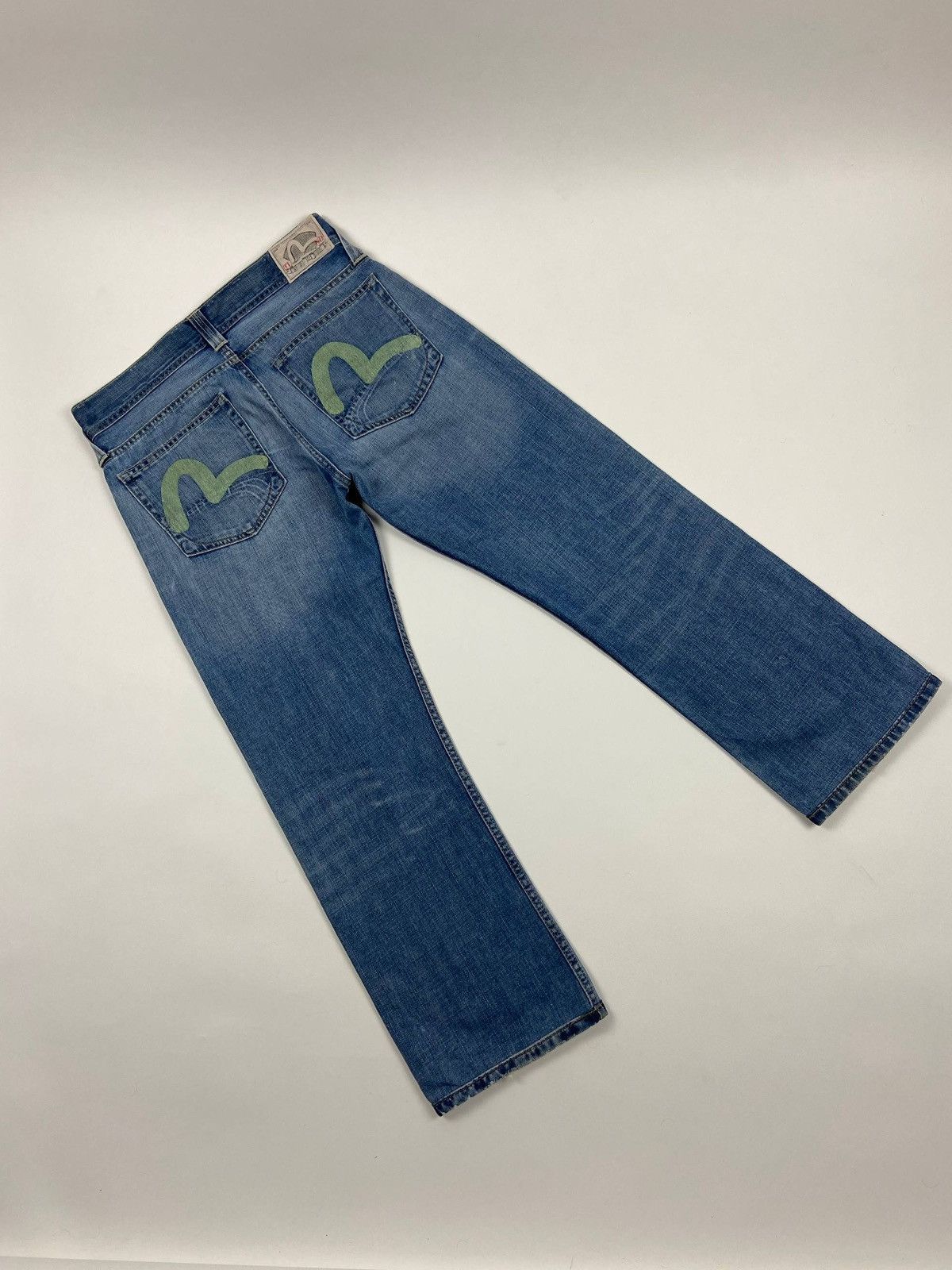 Evisu × Puma Blue Denim Straight Fit Seagull Logo Vintage Y2K Size US 32 / EU 48 - 1 Thumbnail