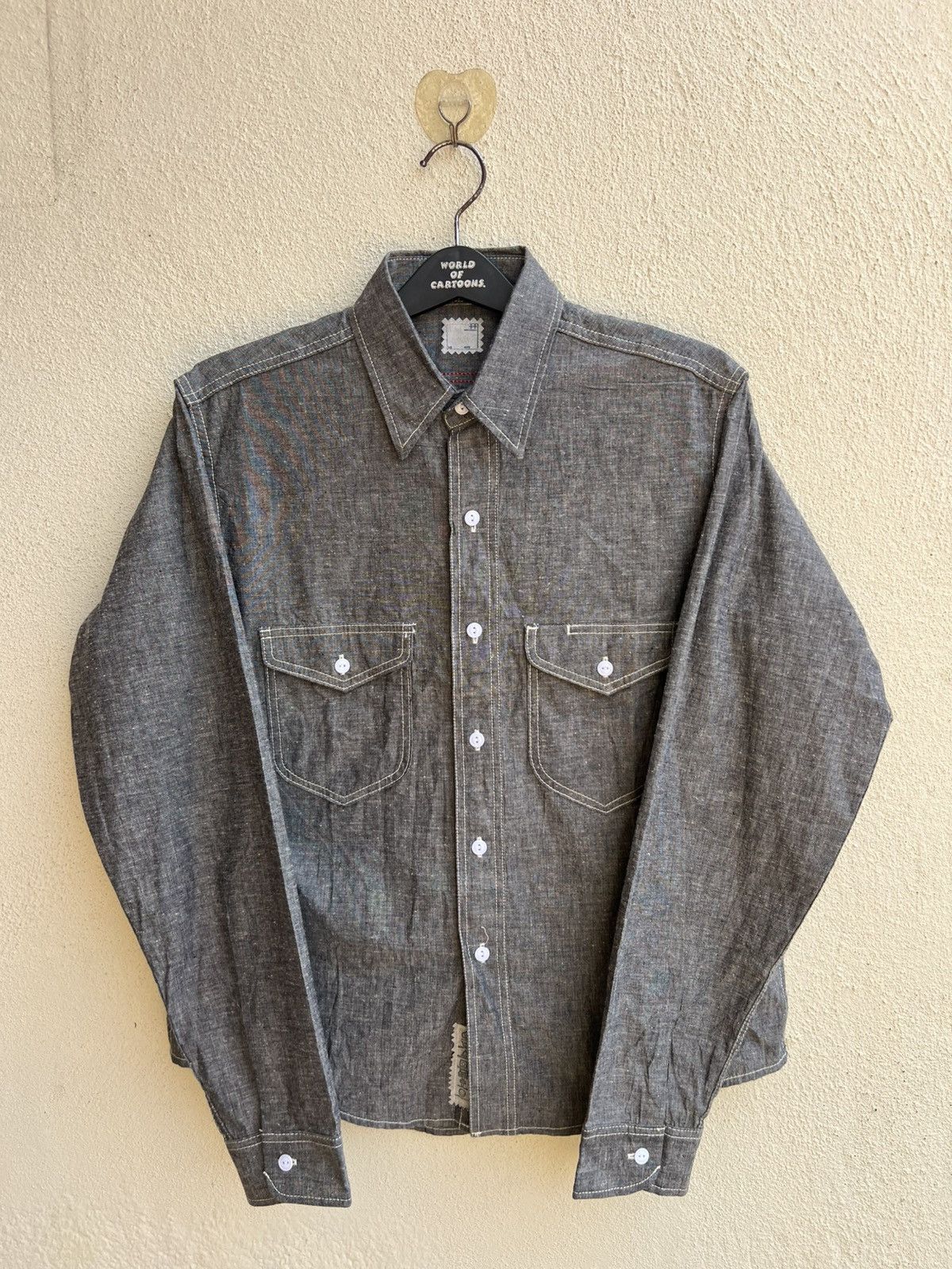 45rpm Dope & Drakkar Japan Chambray Work Shirt Size US M / EU 48-50 / 2 - 1 Thumbnail