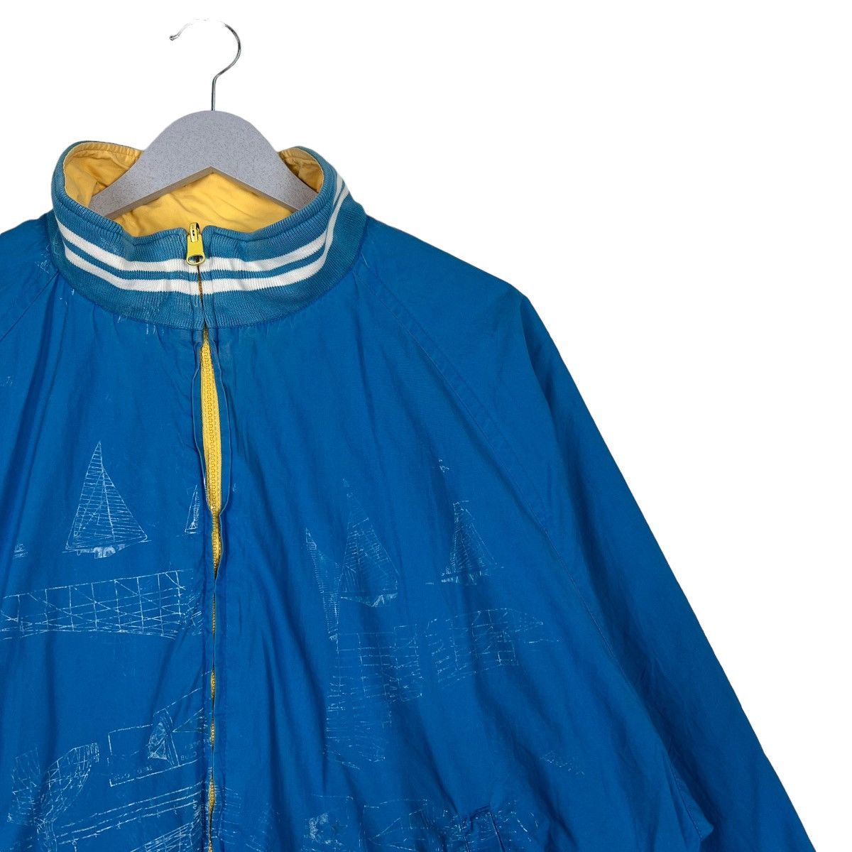 Mega Yacht × Nautica × Vintage 🔥 90s VINTAGE NAUTICA YACHT CLUB REVERSIBLE BOMBER JACKET Size US L / EU 52-54 / 3 - 7 Thumbnail