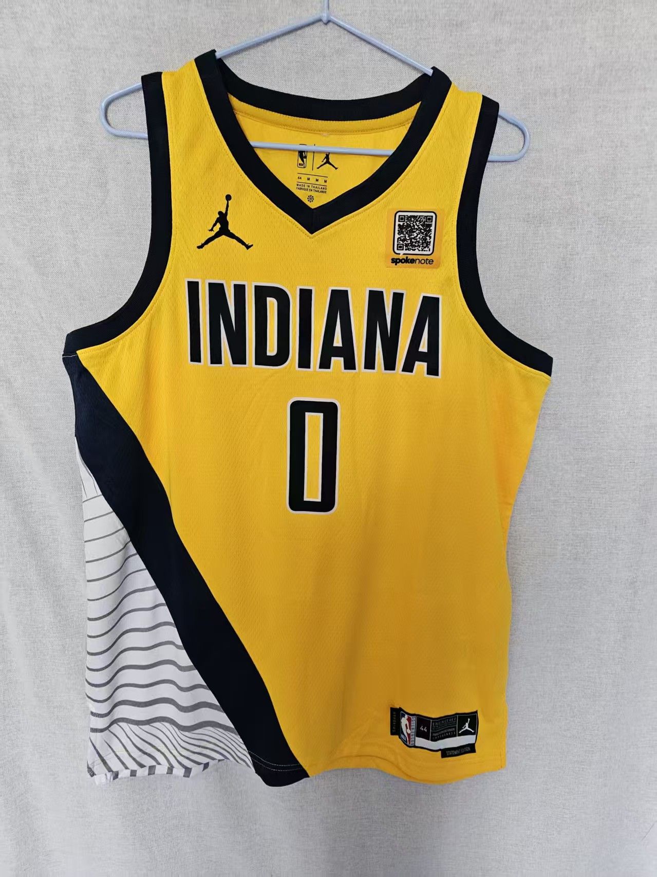 NBA Indiana Pacers 0 Tyrese Haliburton Jersey Yellow Size US M / EU 48-50 / 2 - 2 Thumbnail